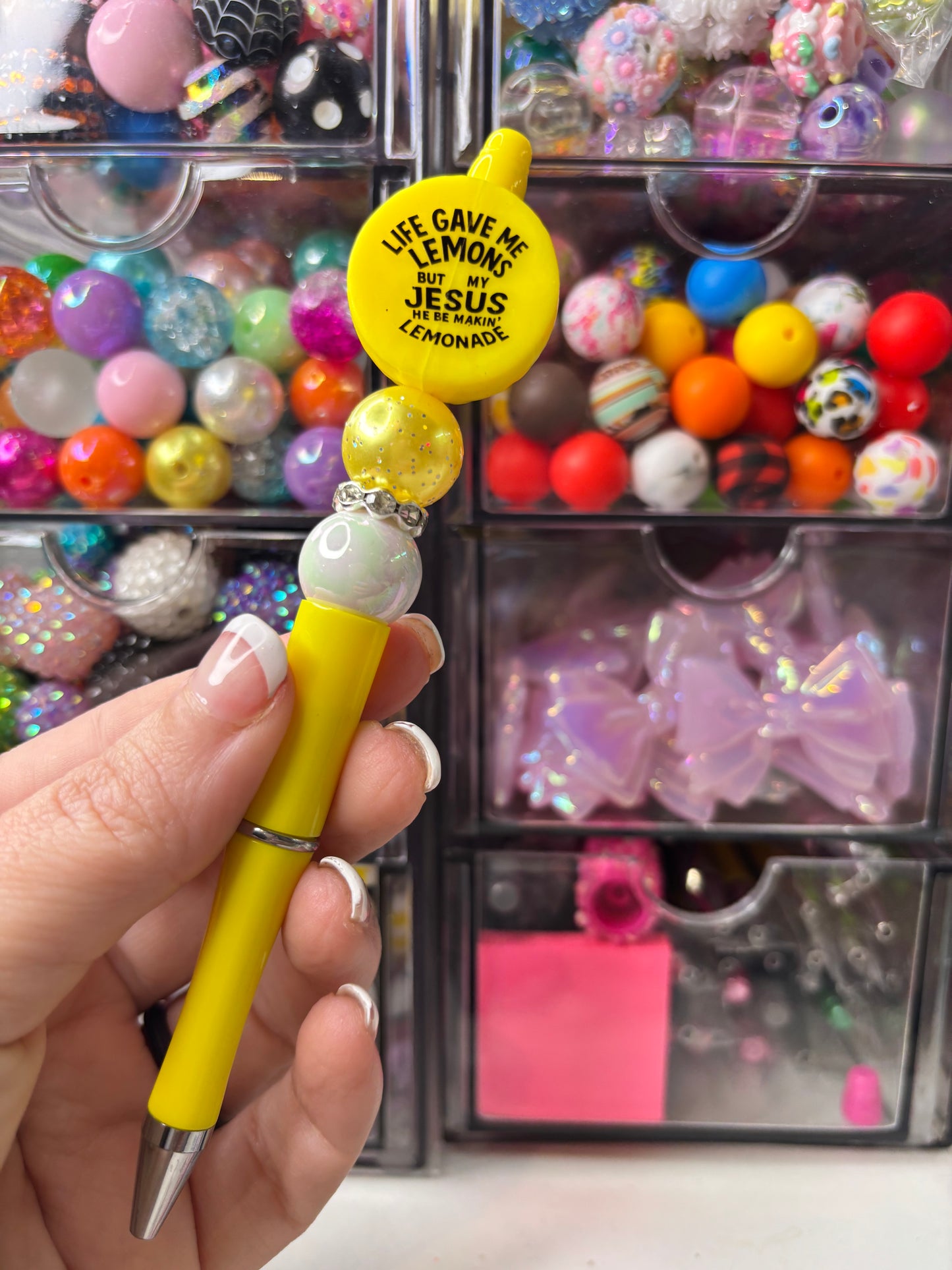 Jesus Lemonade Beaded Pen