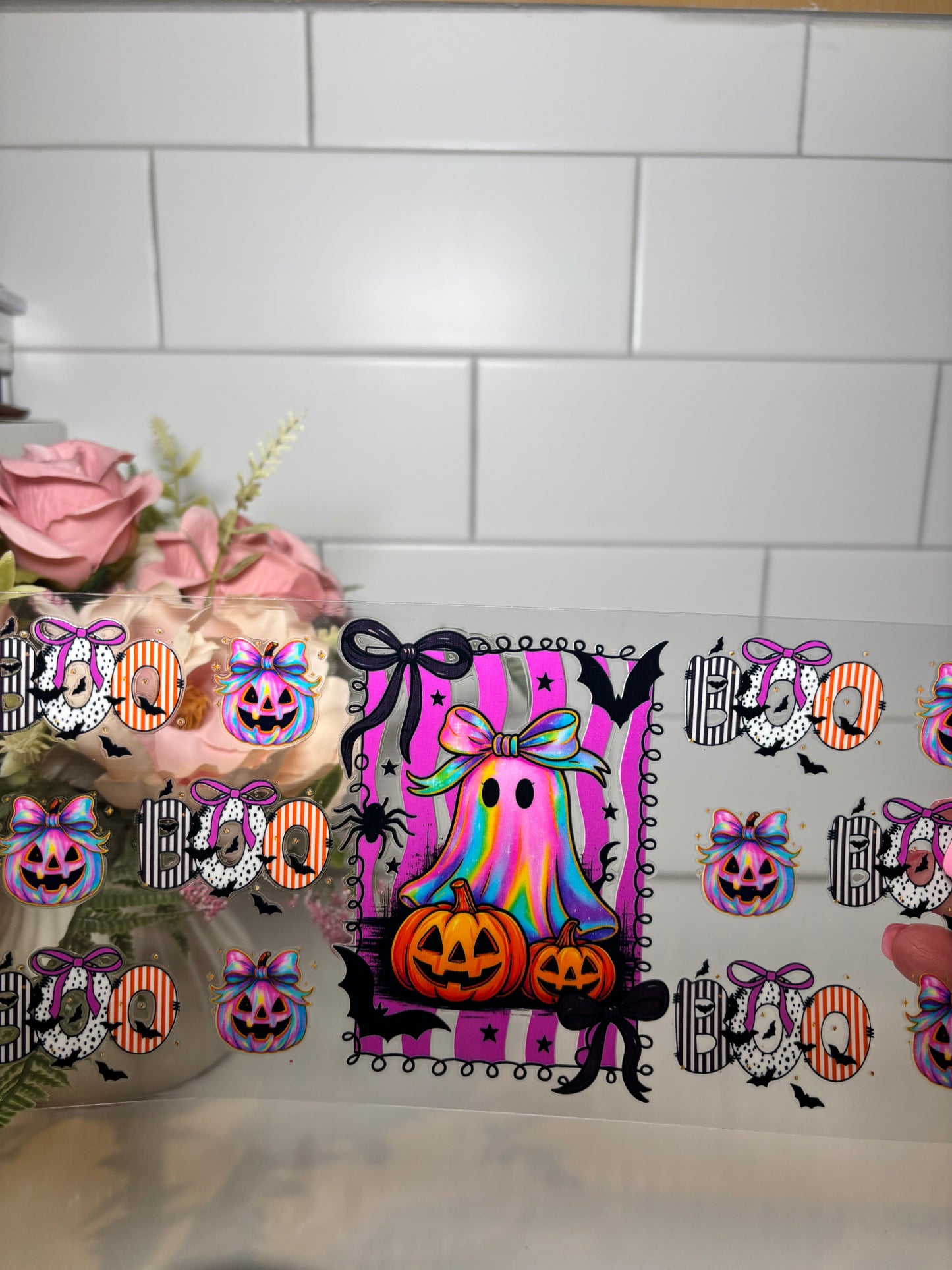 2-Purple Ghost UV DTF Cup Wrap
