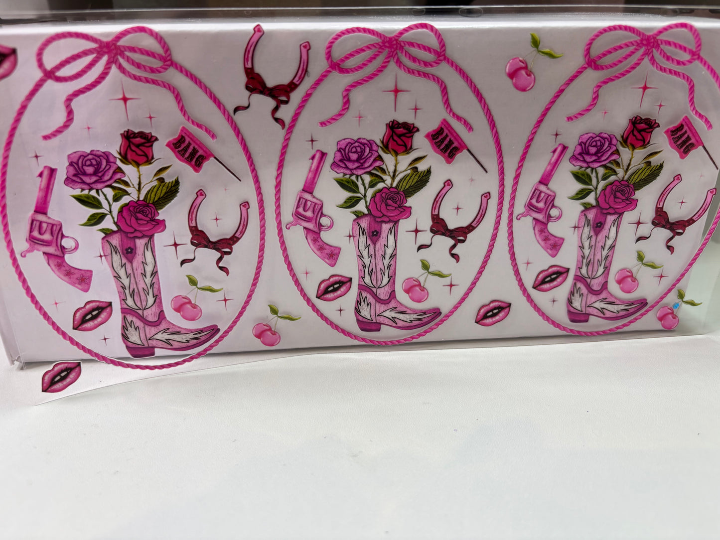 Cowgirl Frame UV DTF Cup Wrap