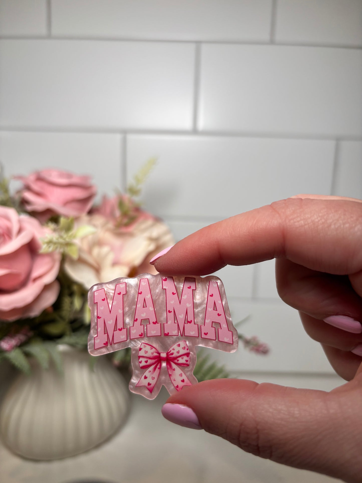 Mama Bow 2 Acrylic Flatback