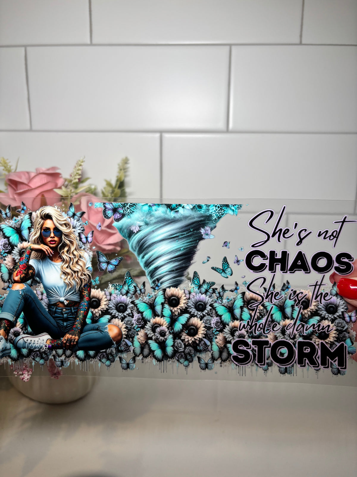 5-She's no Chaos UV DTF Cup Wrap