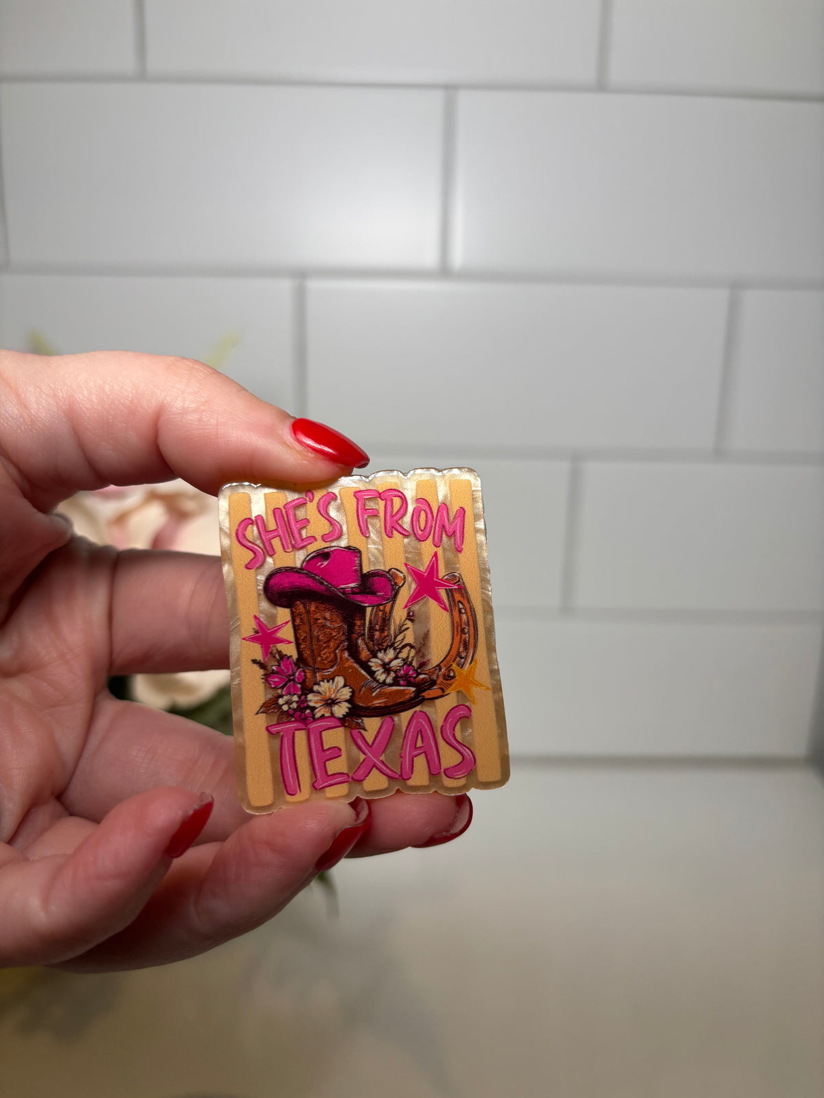 4-Shes Texas Boots Acrylic Flatback
