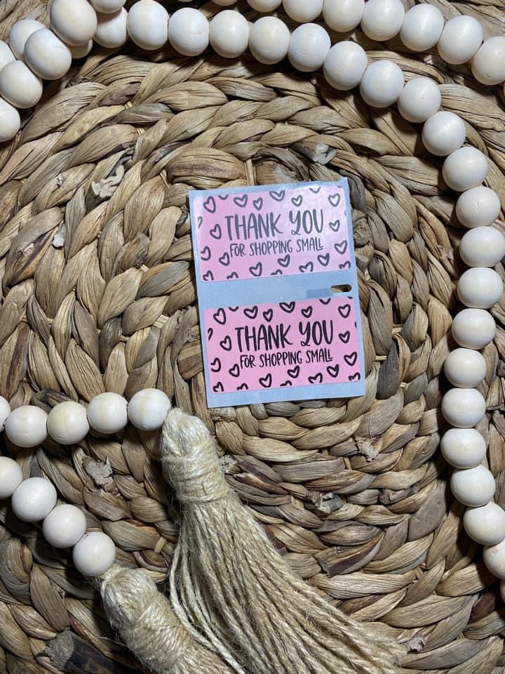 Thank You Hearts Thermal Sticker