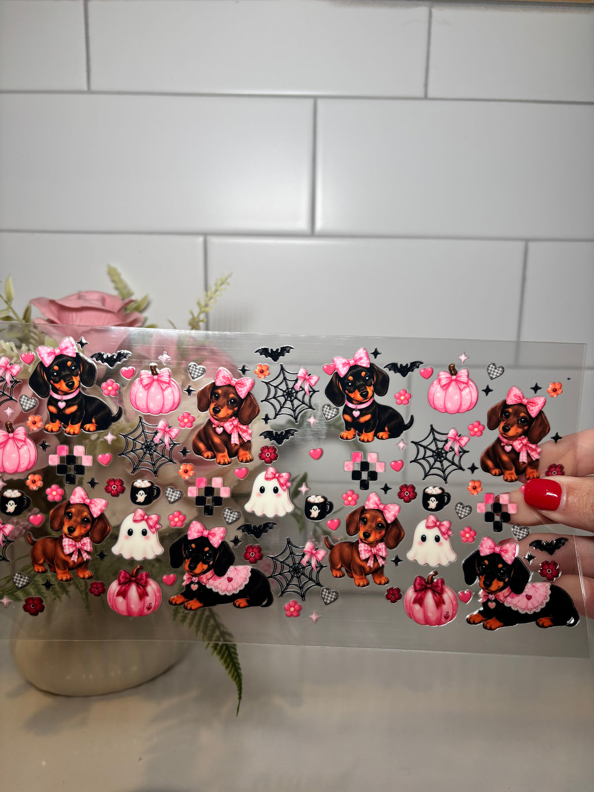 6-Spooky Dachshund UV DTF Cup Wrap