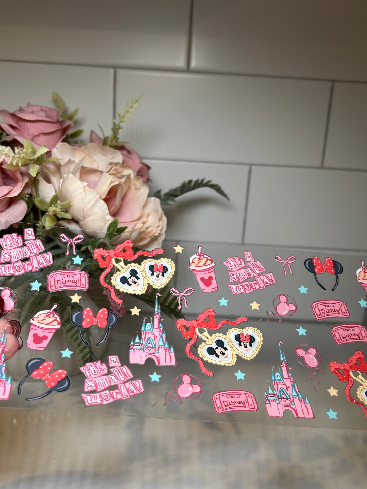 Ticket Mouse Love 16 Ounce UV DTF Decal