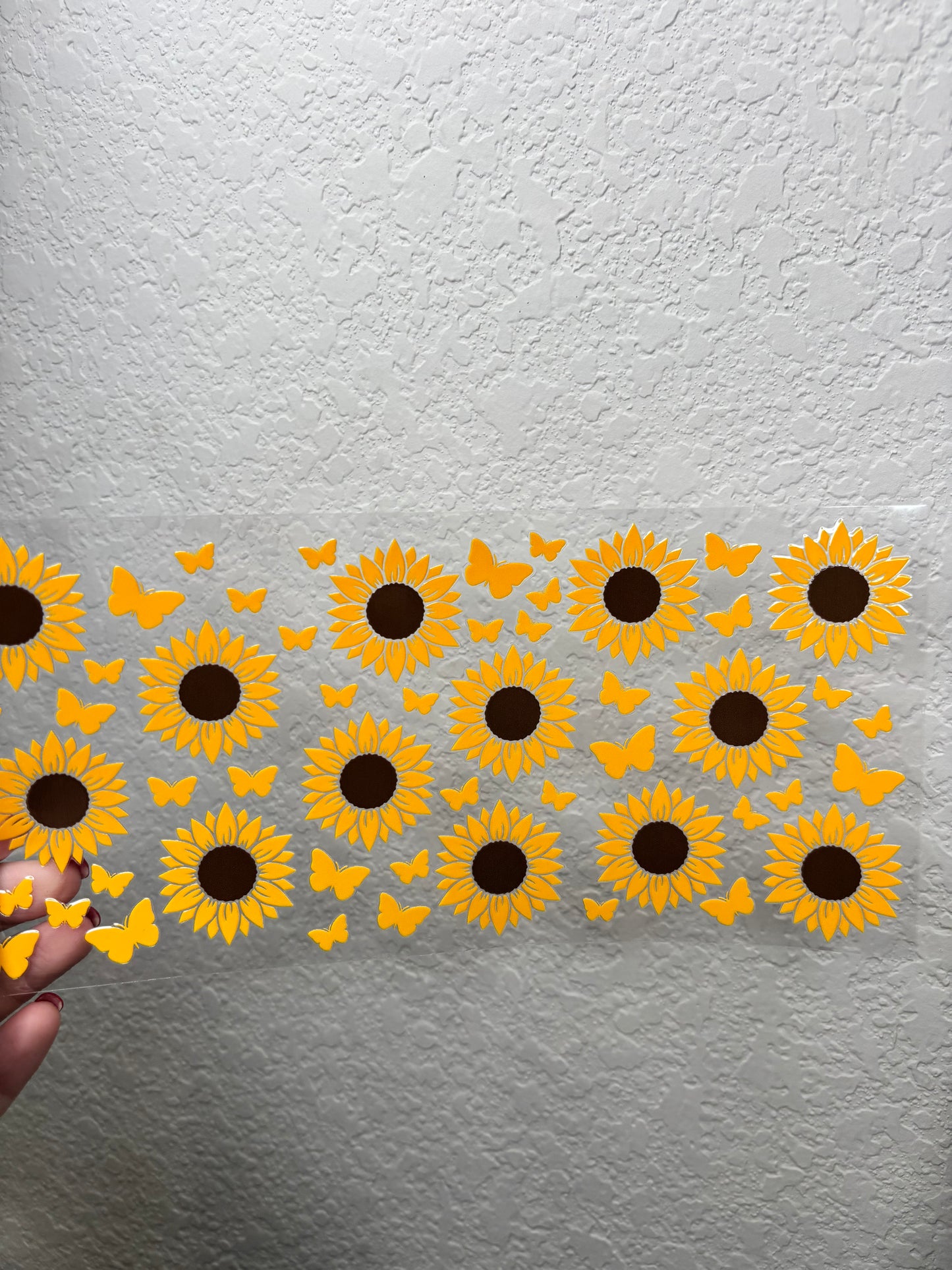 Plain Sunflower UV DTF Cup Wrap