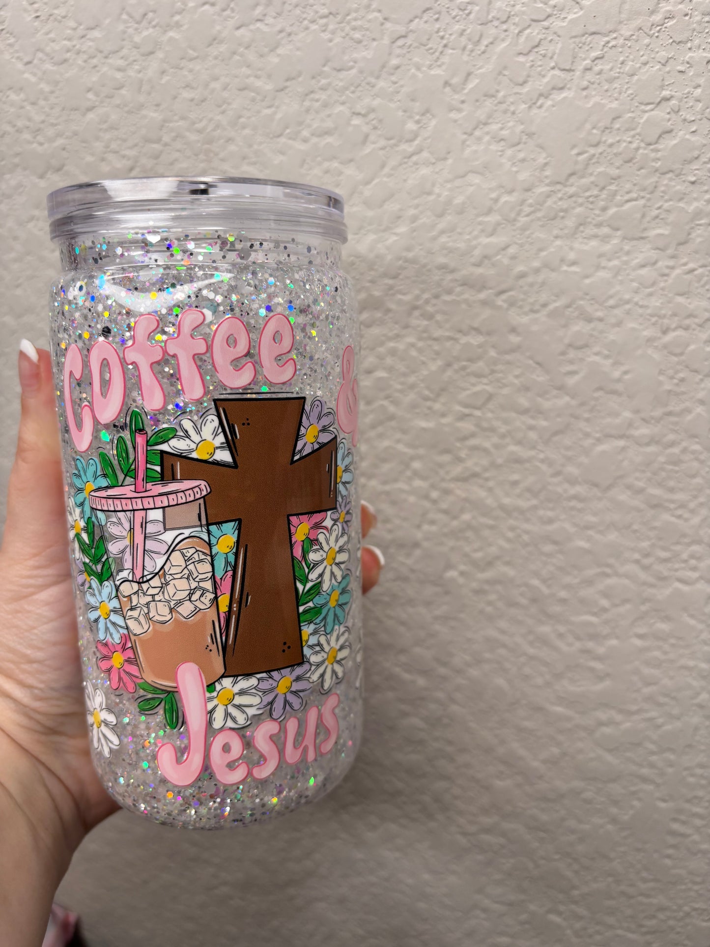 Jesus and Coffee RTS Snowglobe Tumbler