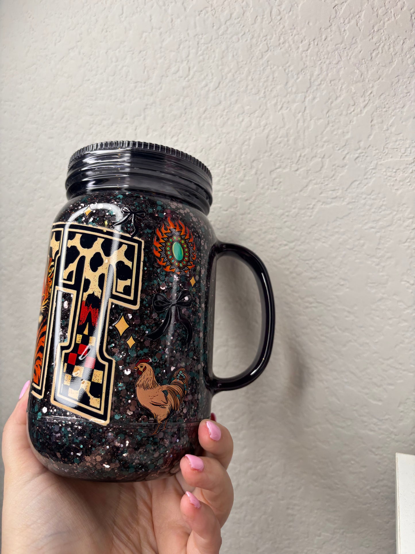 Aunt Mason Jar Snowglobe