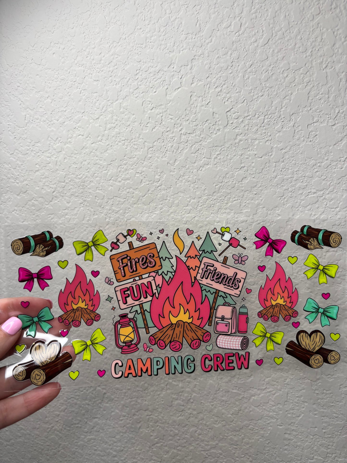 Camping Crew UV DTF Cup Wrap