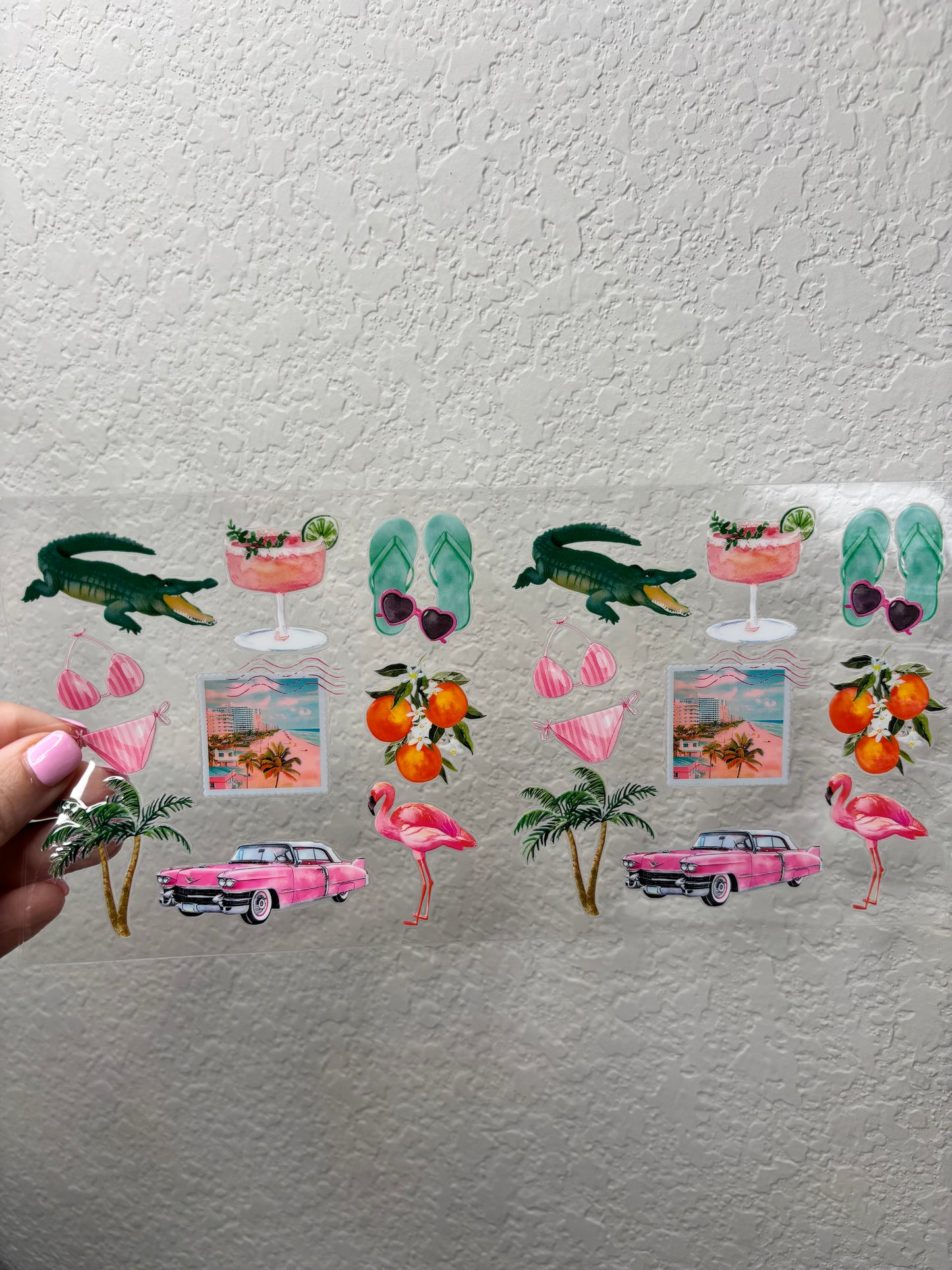 Coastal Summer UV DTF Cup Wrap