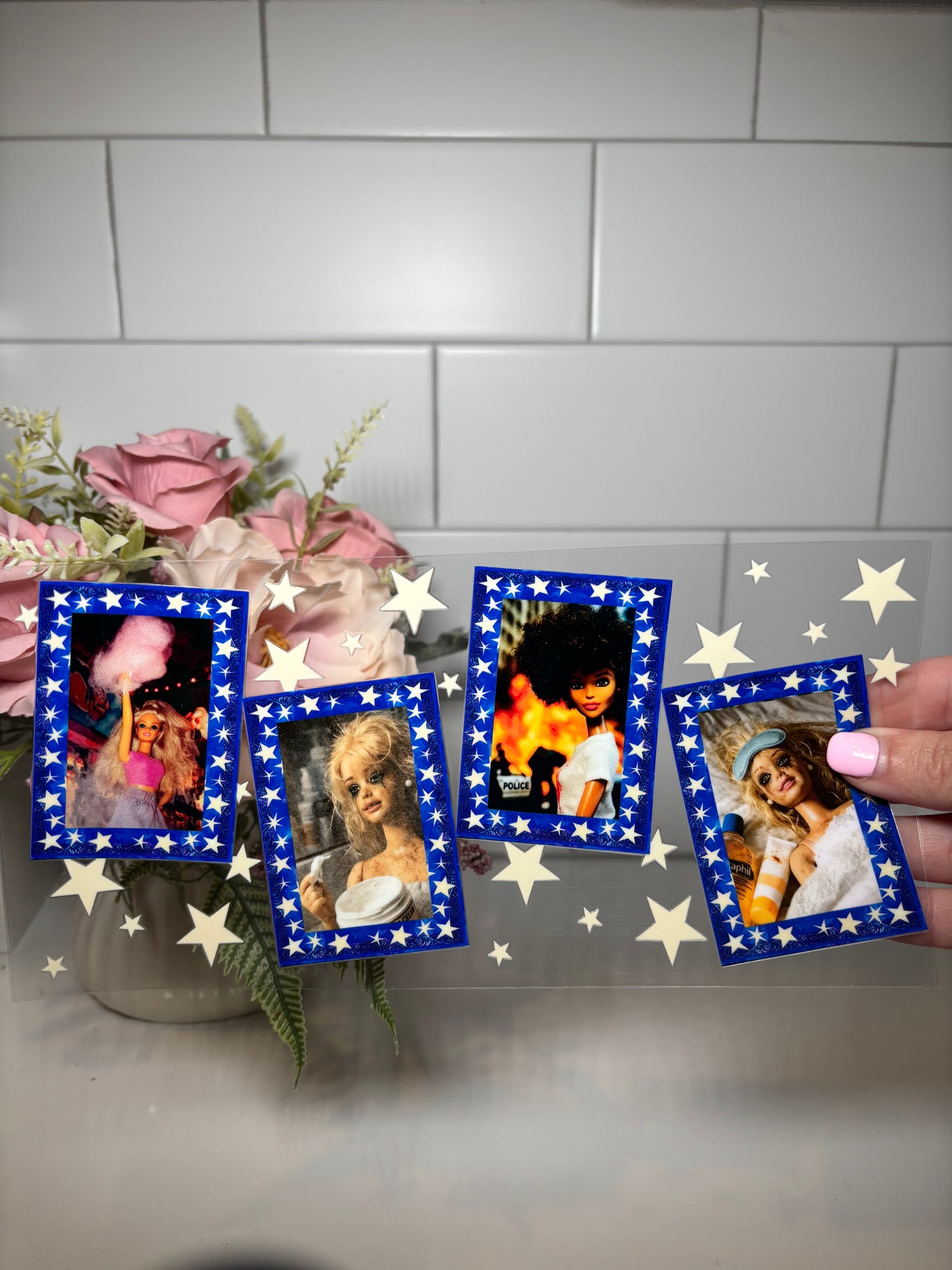 Doll Star frame UV DTF Cup Wrap