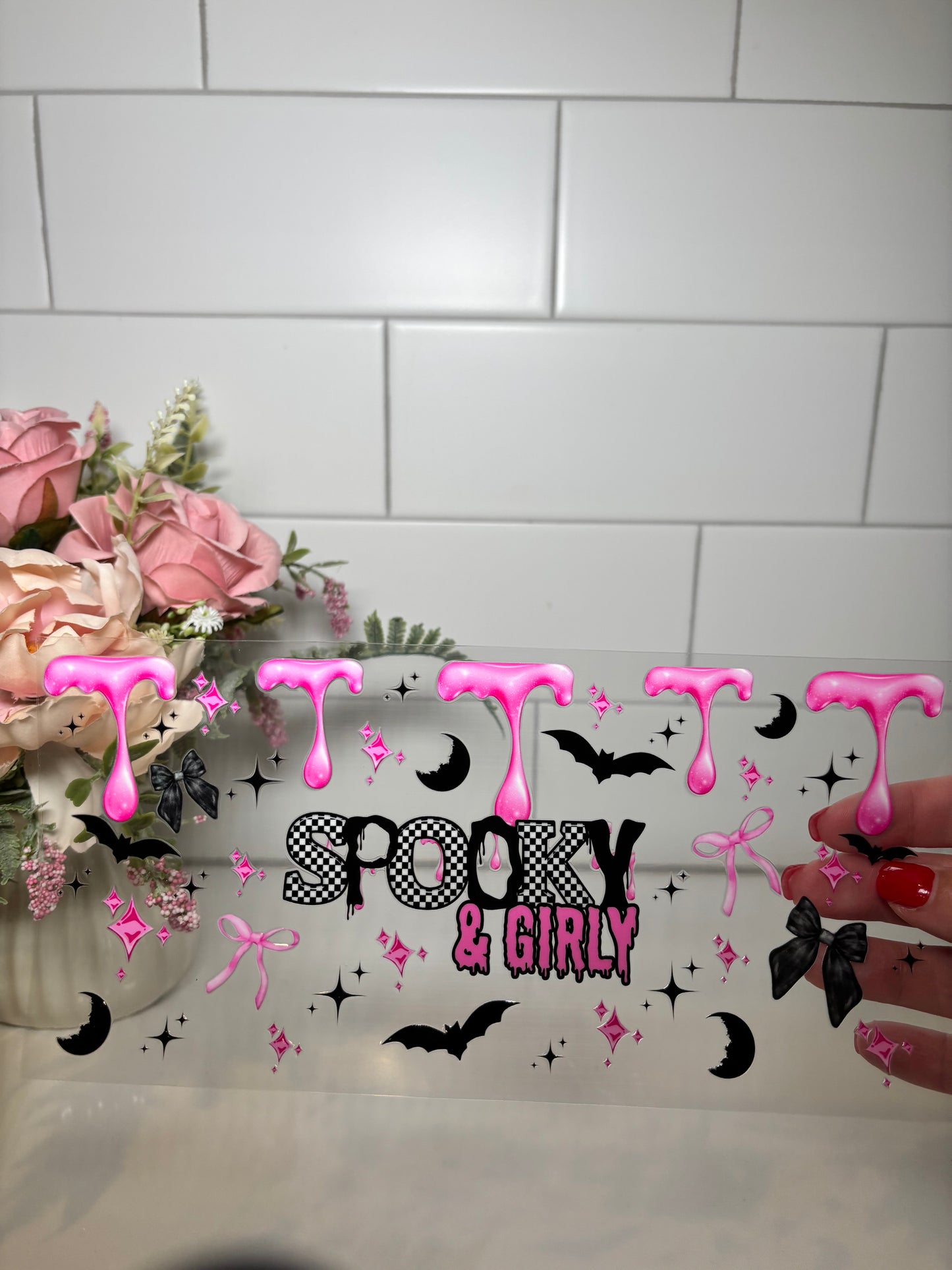 4-Spooky and Girly UV DTF Cup Wrap
