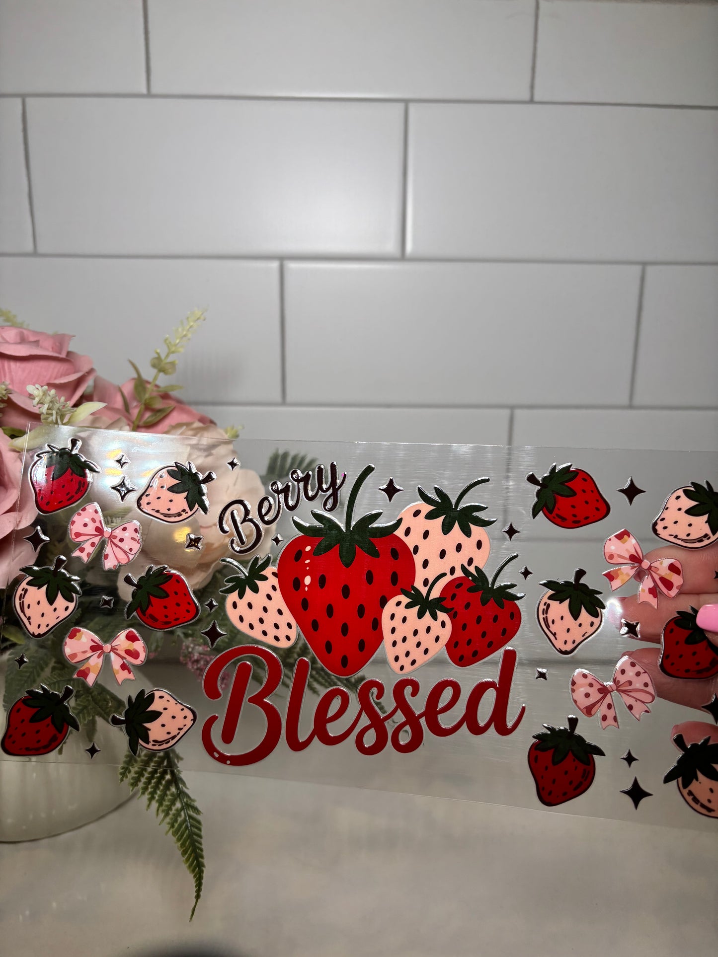 1-Berry Blessed UV DTF Cup Wrap