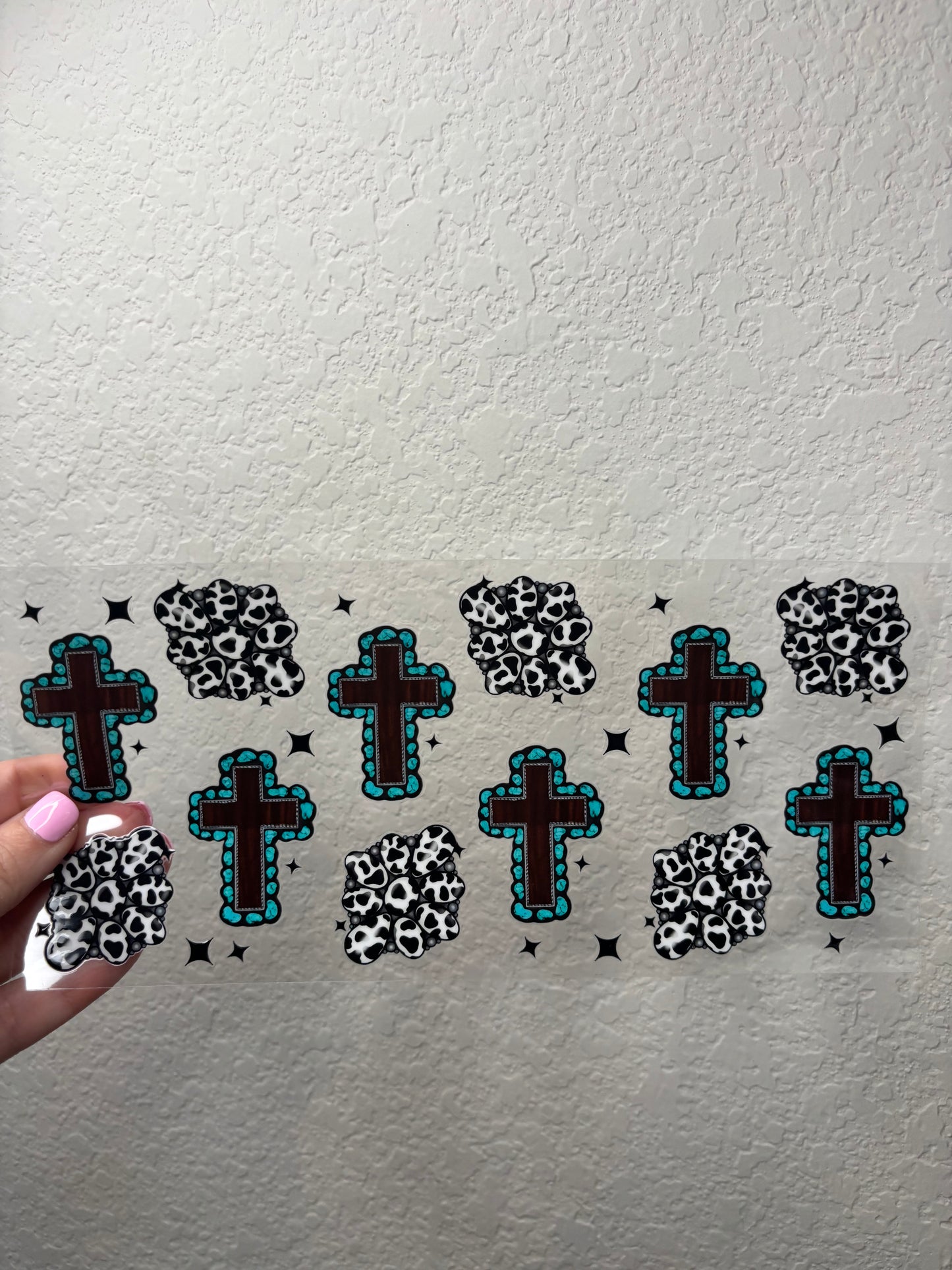 Western Cross UV DTF Cup Wrap