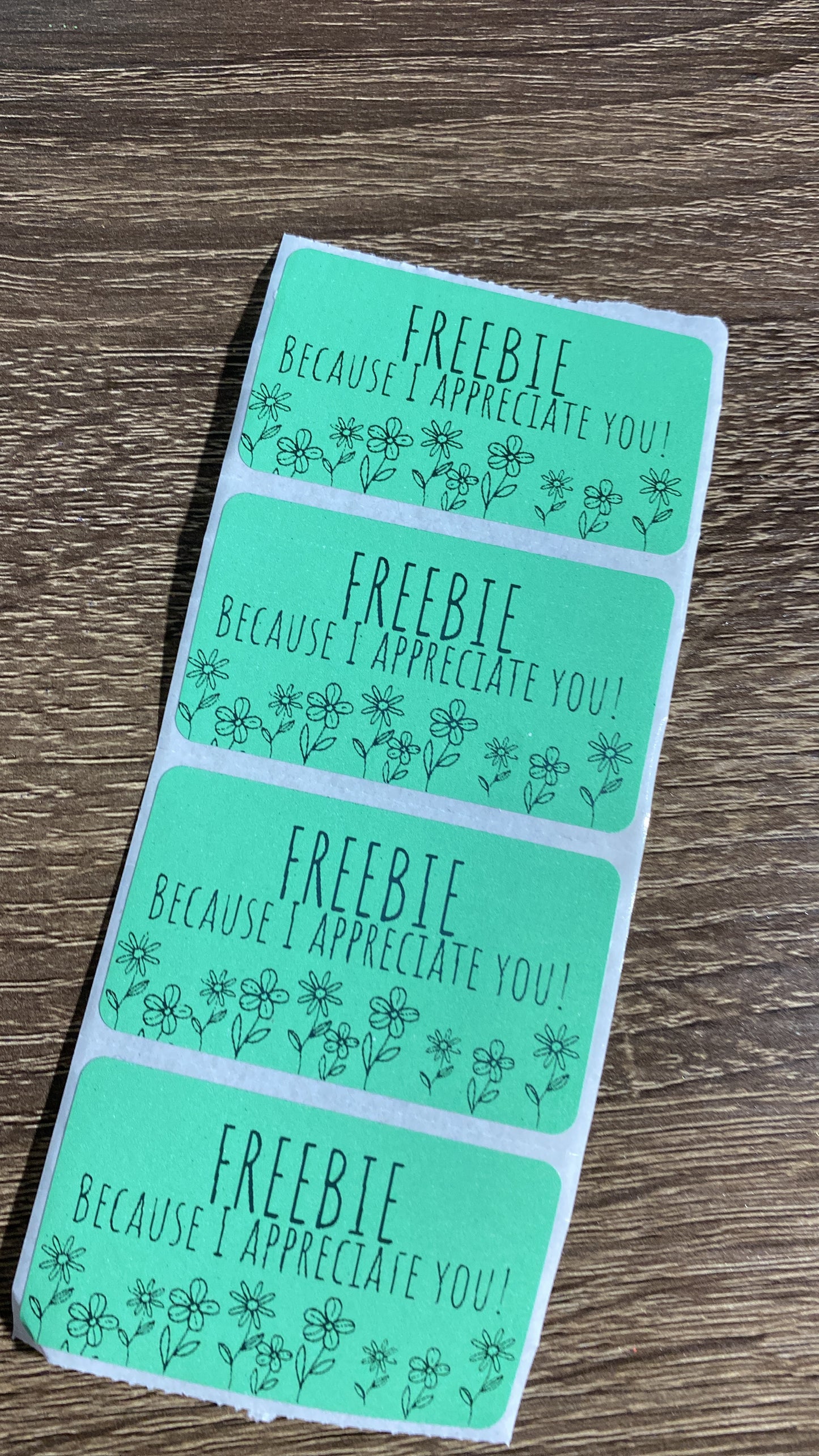 Floral Freebie Thermal Sticker
