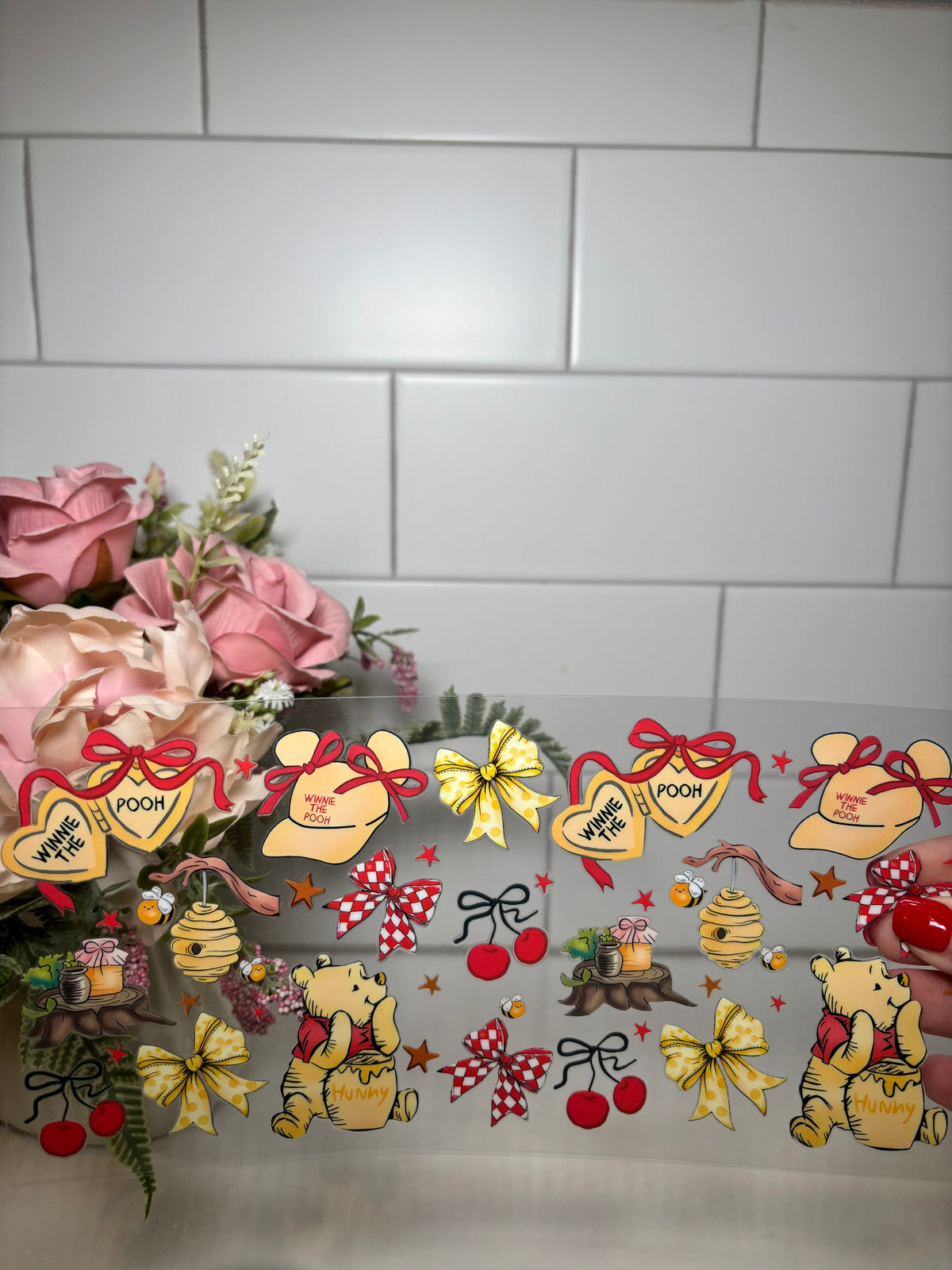6-Honey Bear and Lockets UV DTF Cup Wrap