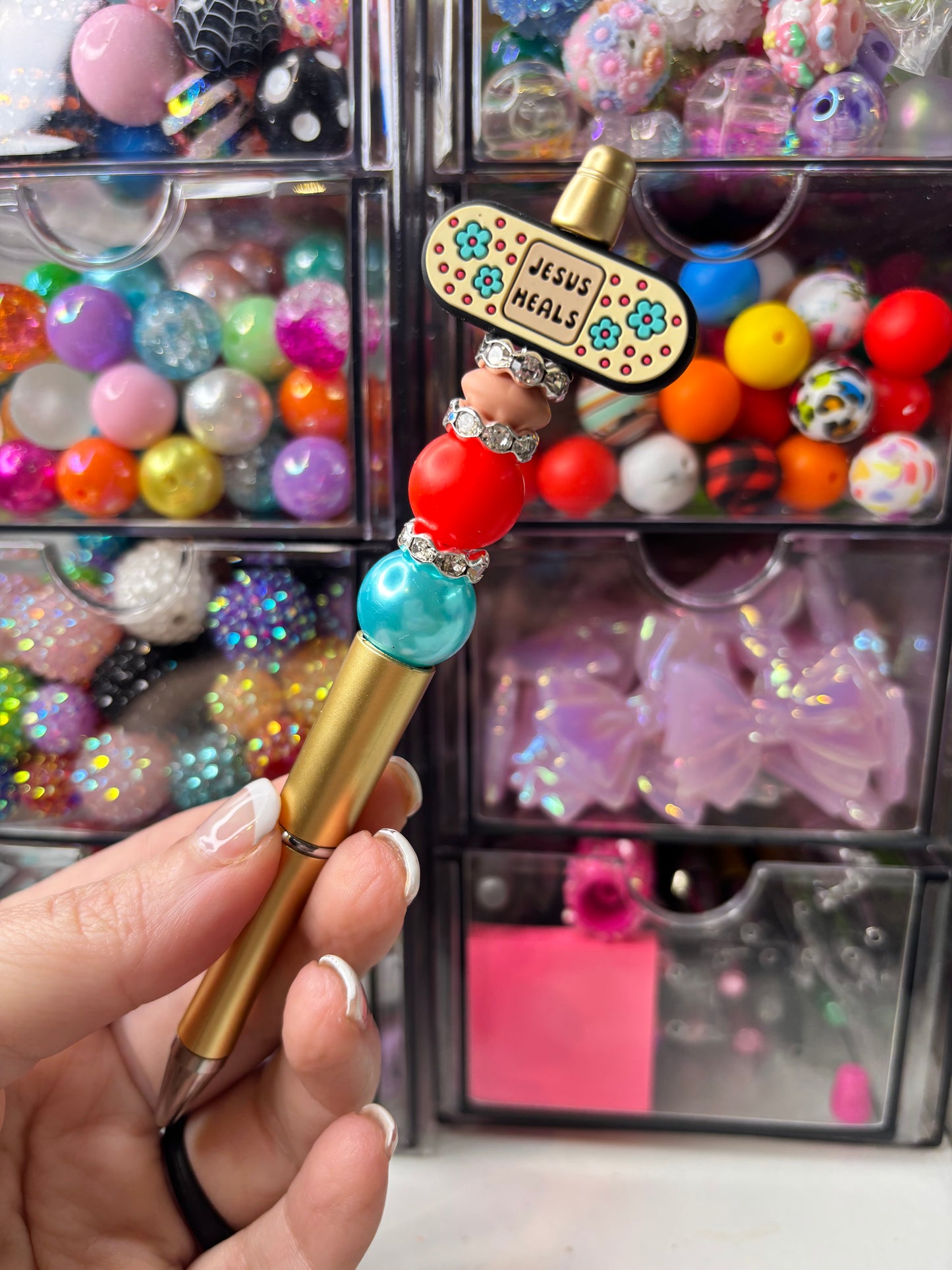 Jesus Heals Beaded Pen