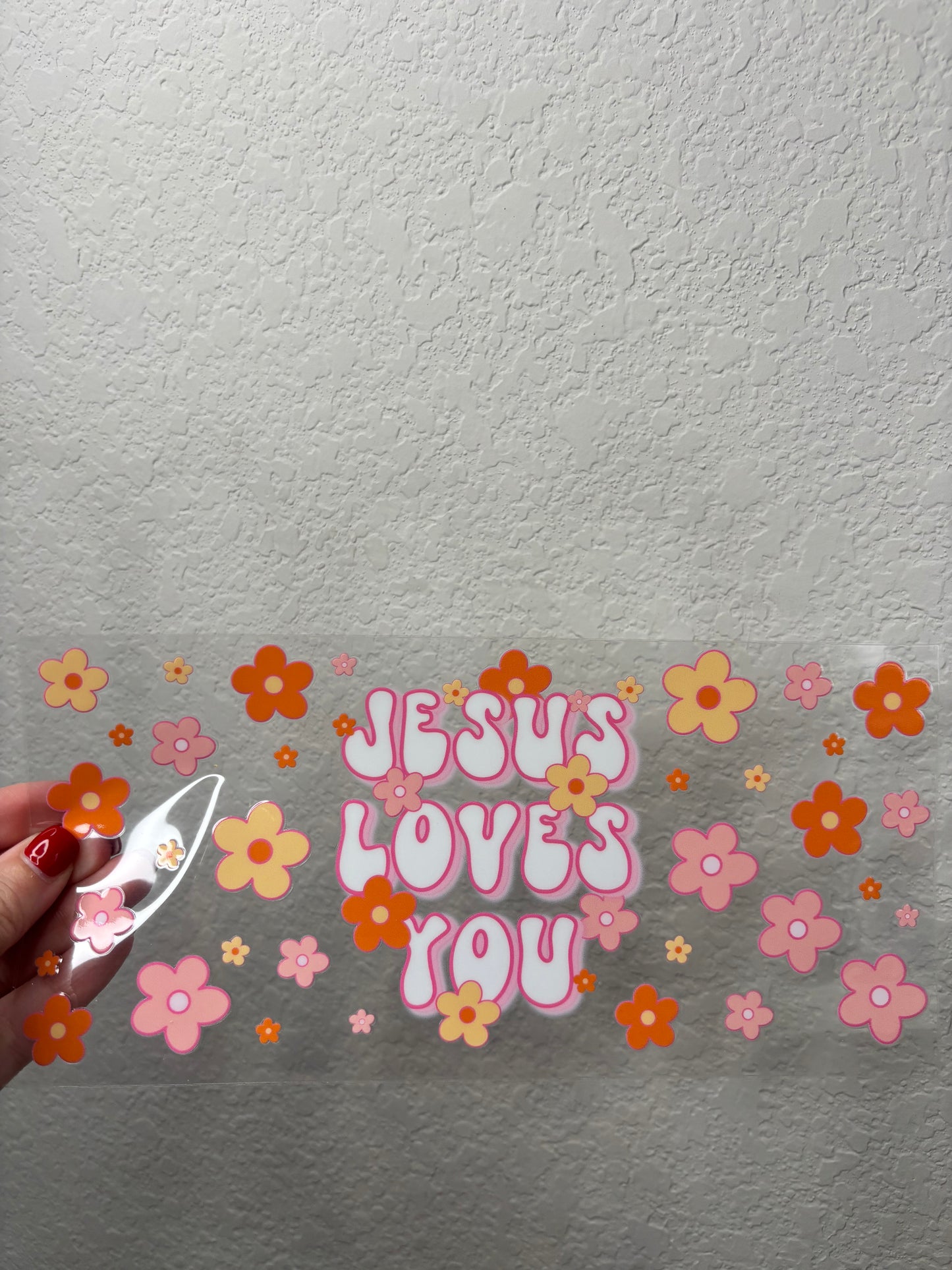 Jesus Loves You UV DTF Cup Wrap