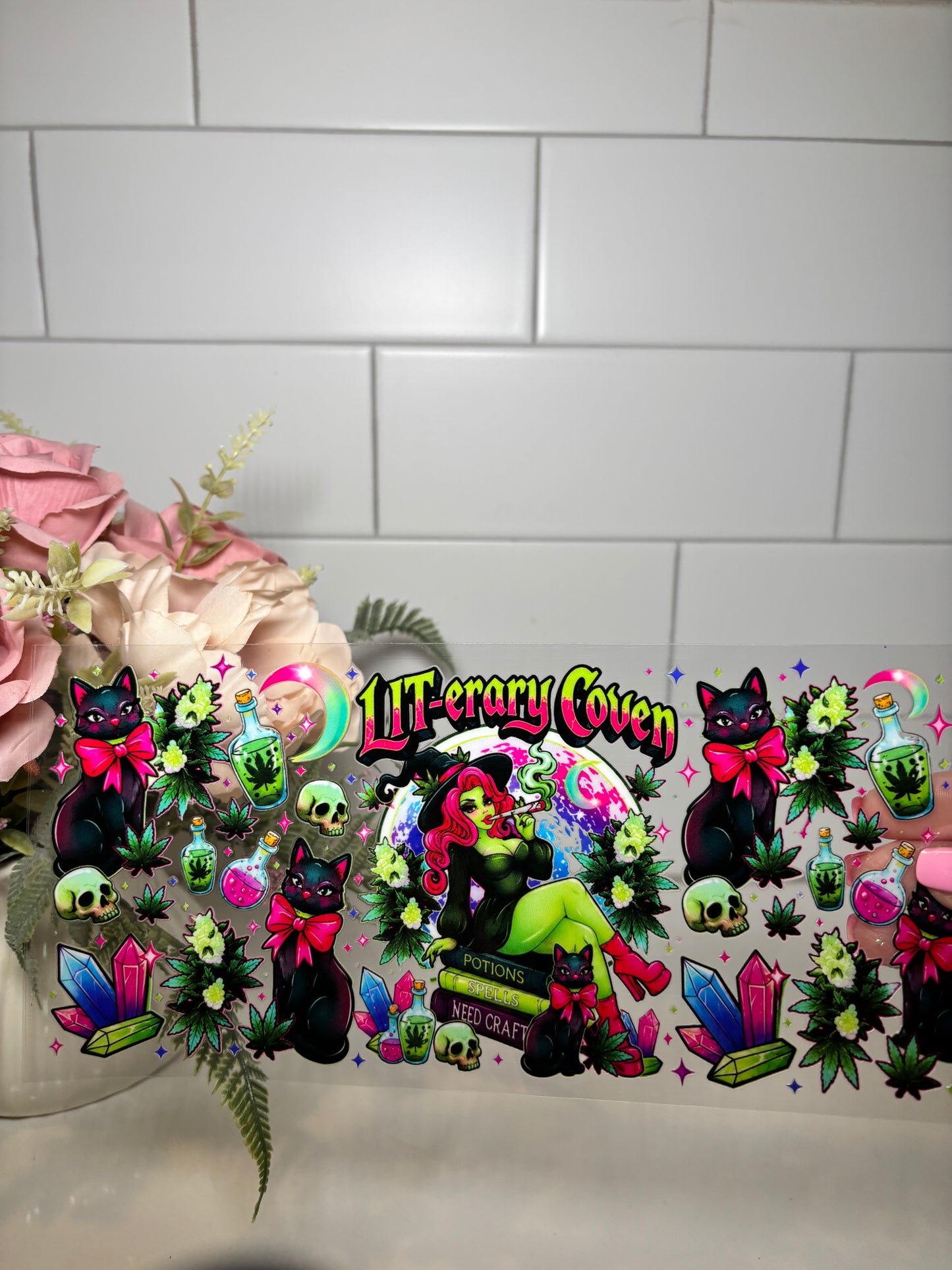 1-Literacy Coven UV DTF Cup Wrap