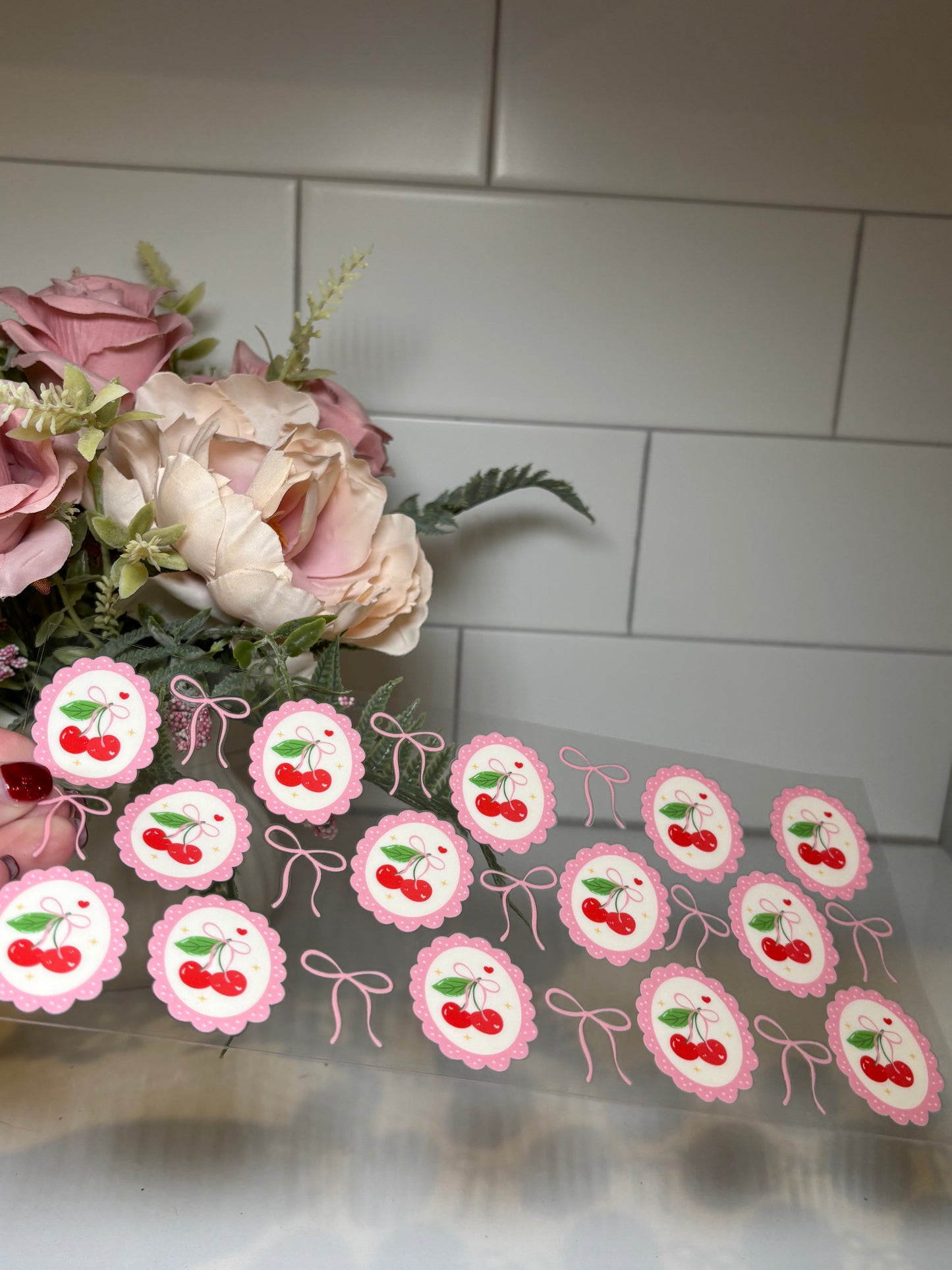 Cherry Frames 16 Ounce UV DTF Decal