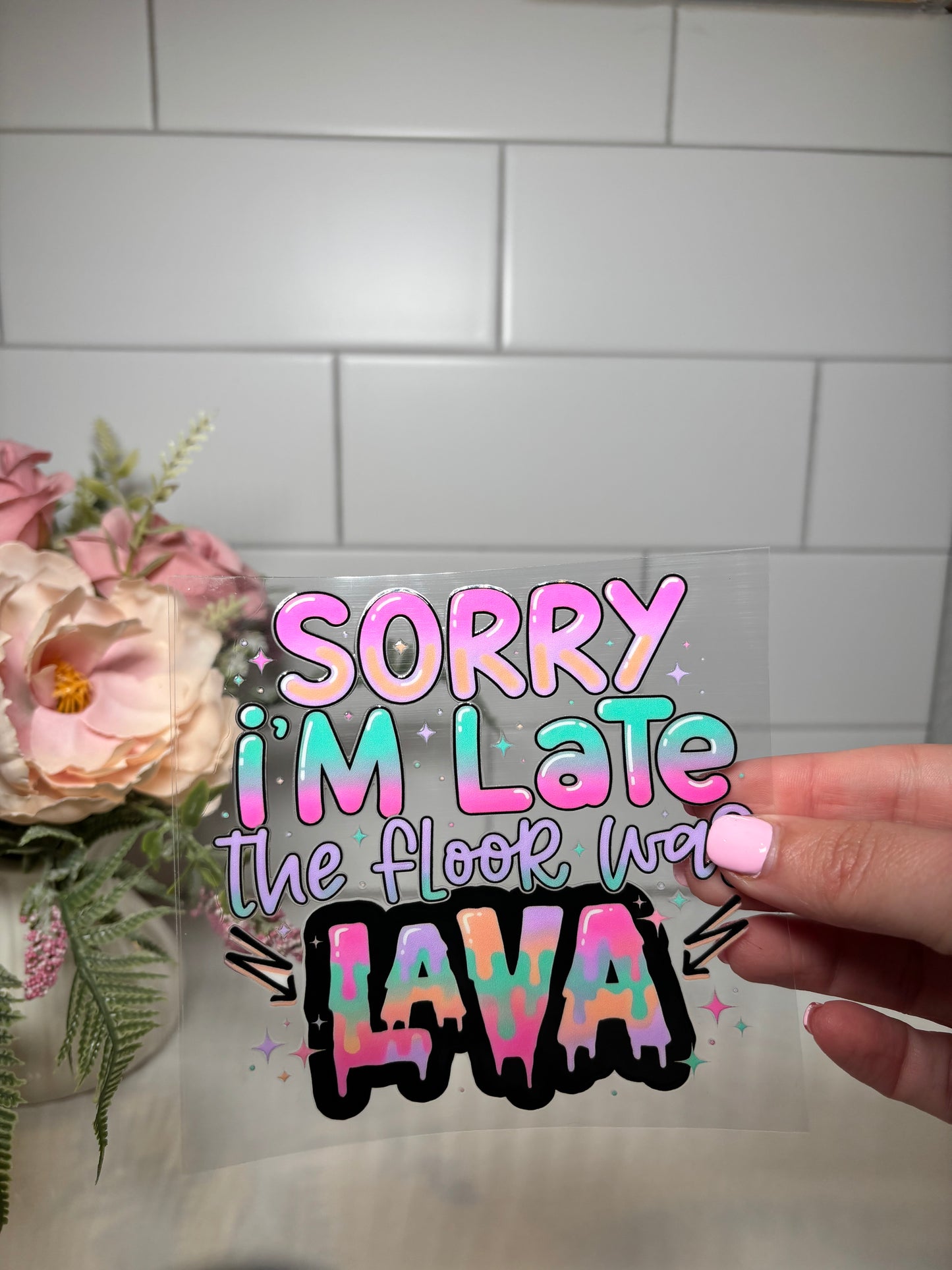 Floor is Lava UV DTF Decal