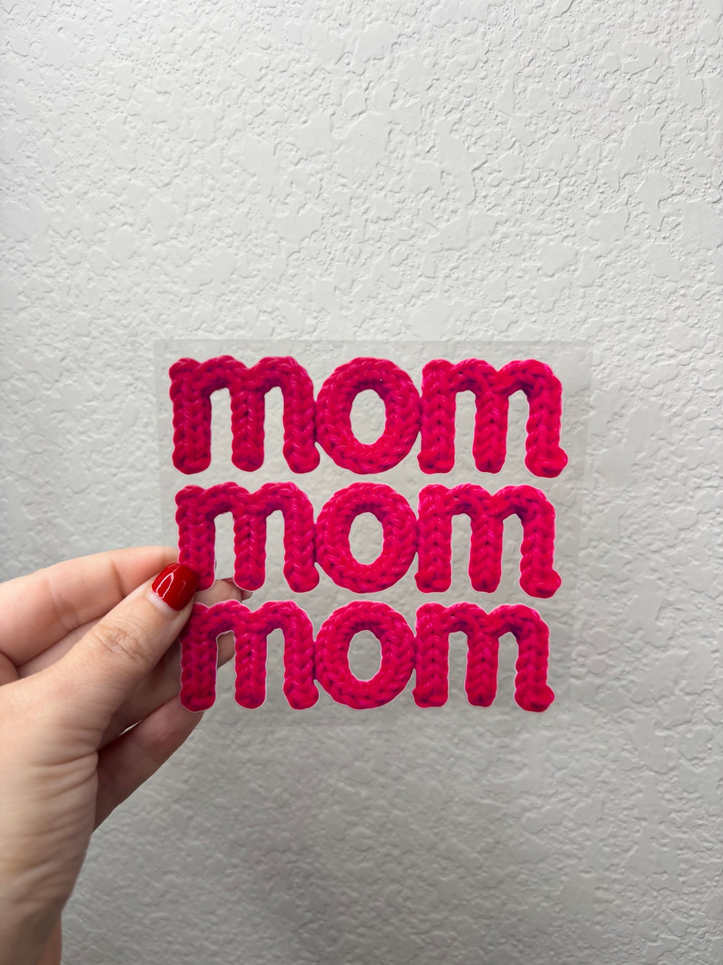 Pink Mom Crochet Decal