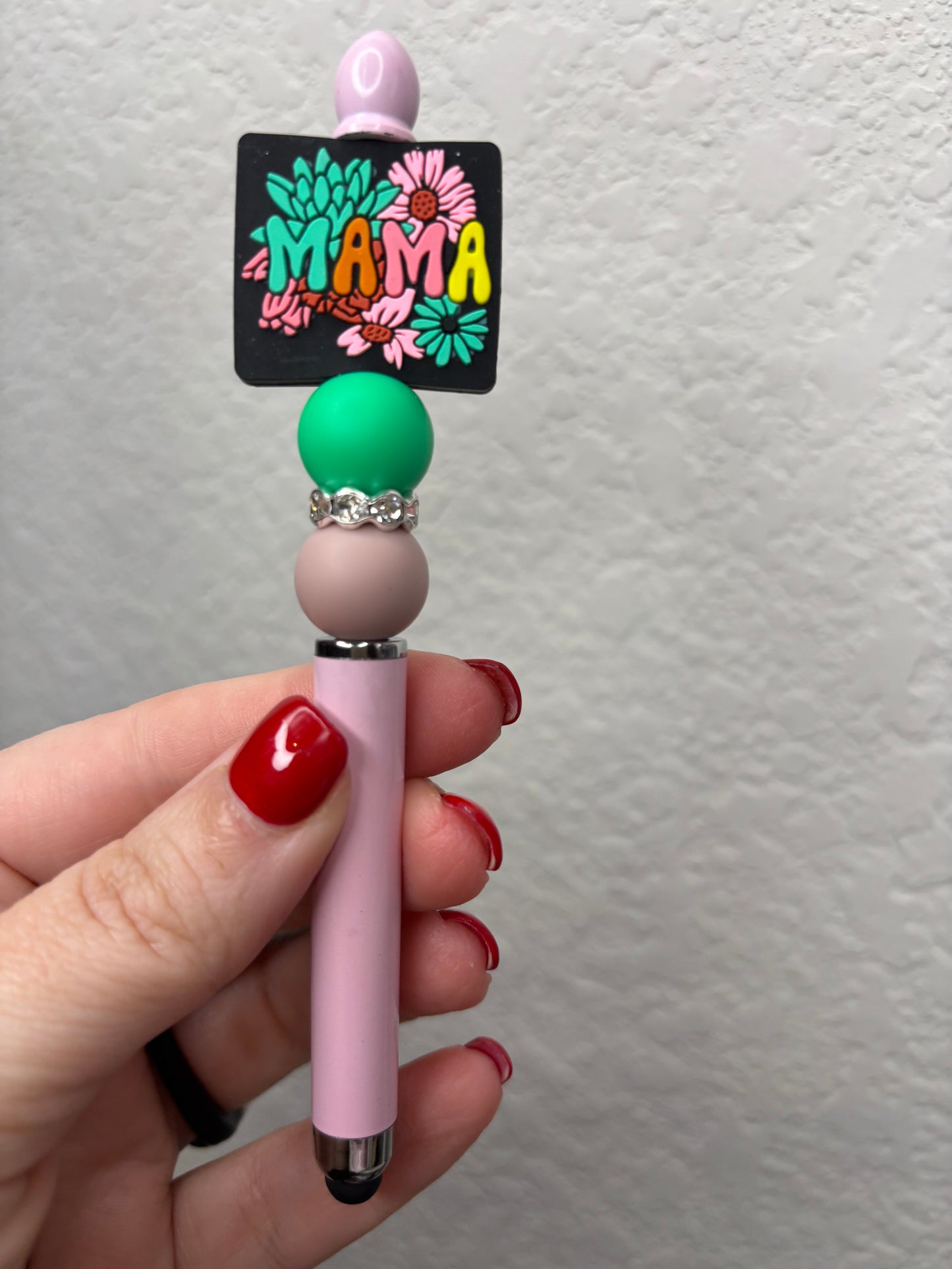 Mama Floral Beaded Stylus