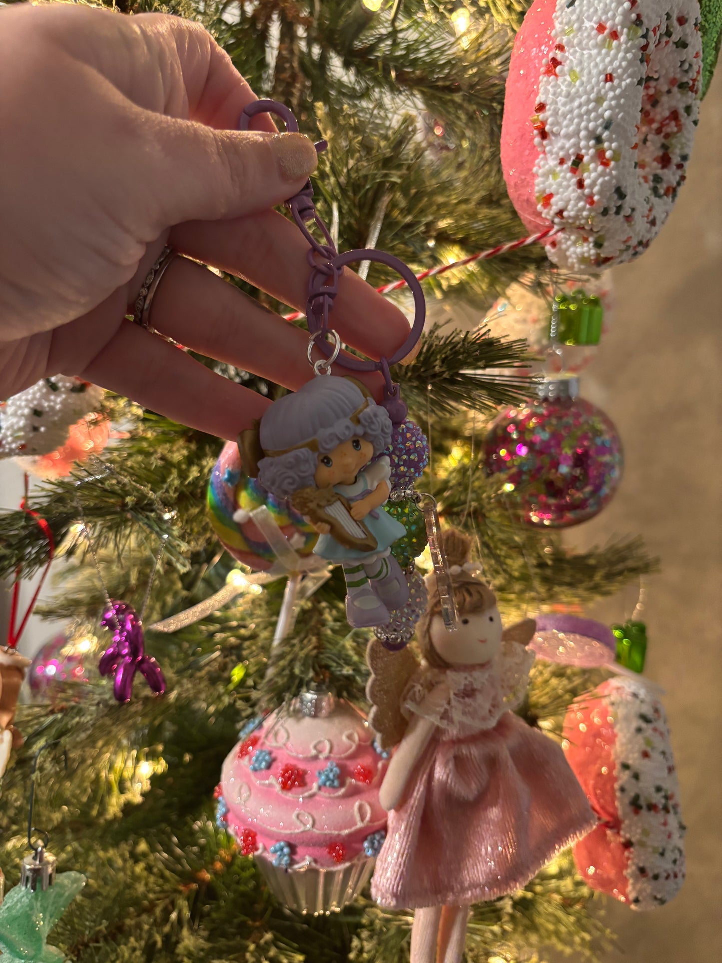 Angel Girl Beaded Keychain