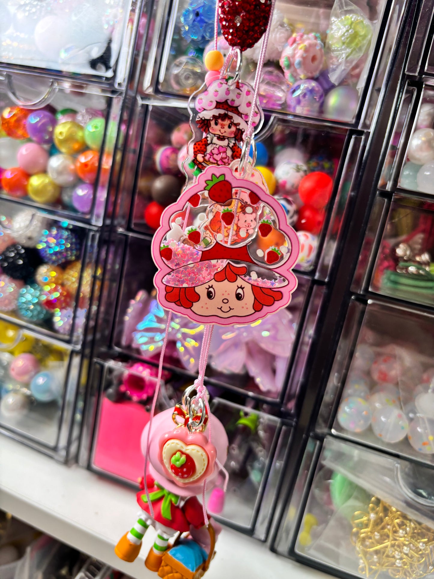 Strawberry Junk Journal Bookmark/ Charm