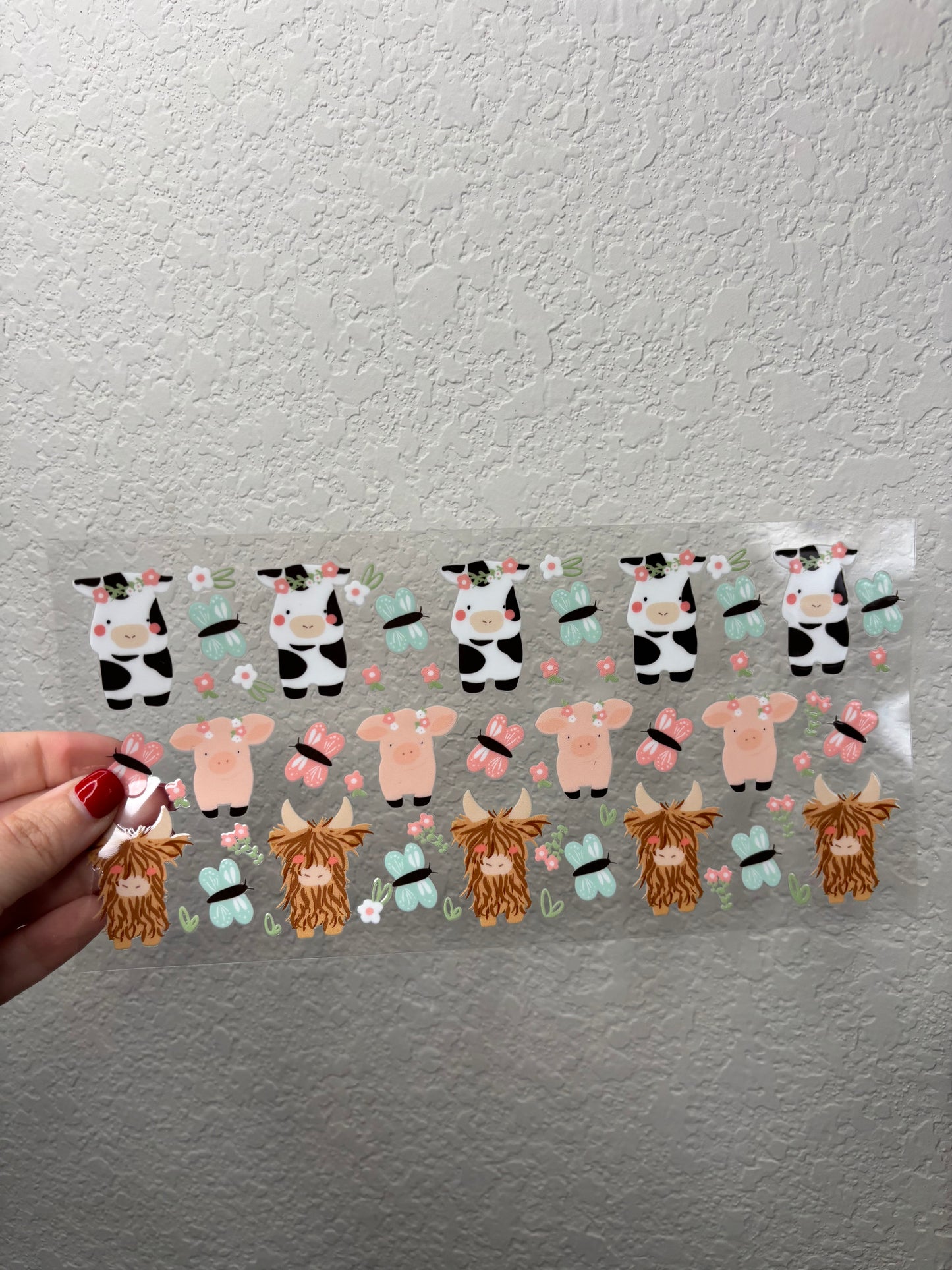 Farm Animal UV DTF Cup Wrap