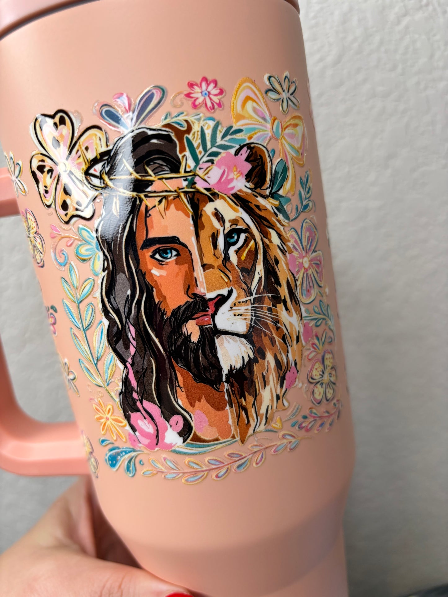 The King and The Lion on 40 Ounce Stainless Steel Tumbler