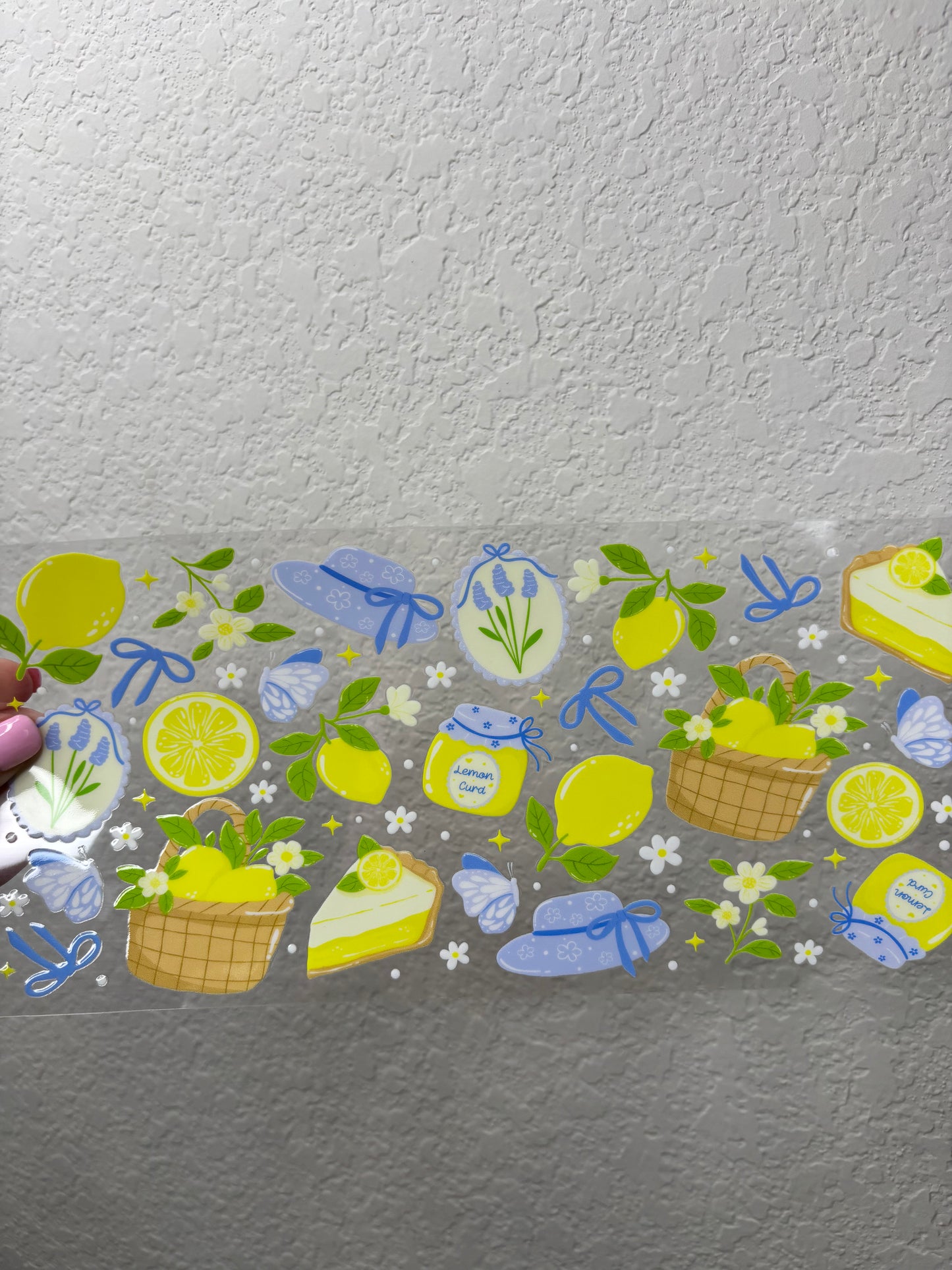 Lemon Picnic UV DTF Cup Wrap