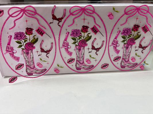 Cowgirl Frame UV DTF Cup Wrap
