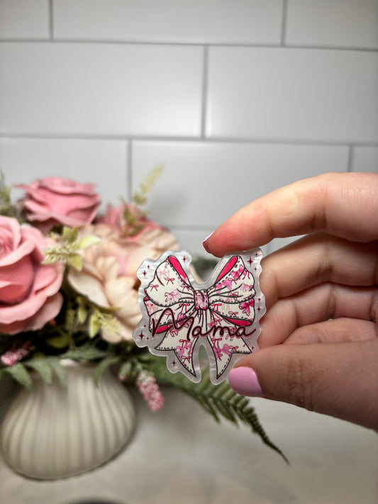 Mama Bow Acrylic Flatback