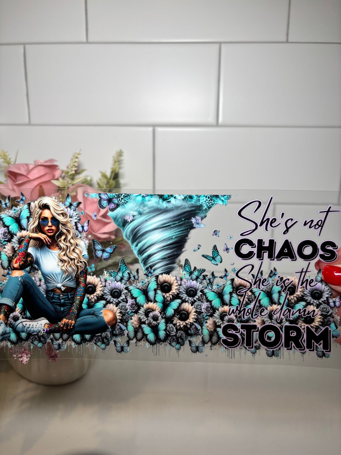 5-She's no Chaos UV DTF Cup Wrap