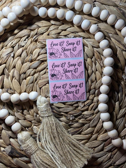 Love It, Snap It, Share It Thermal Sticker
