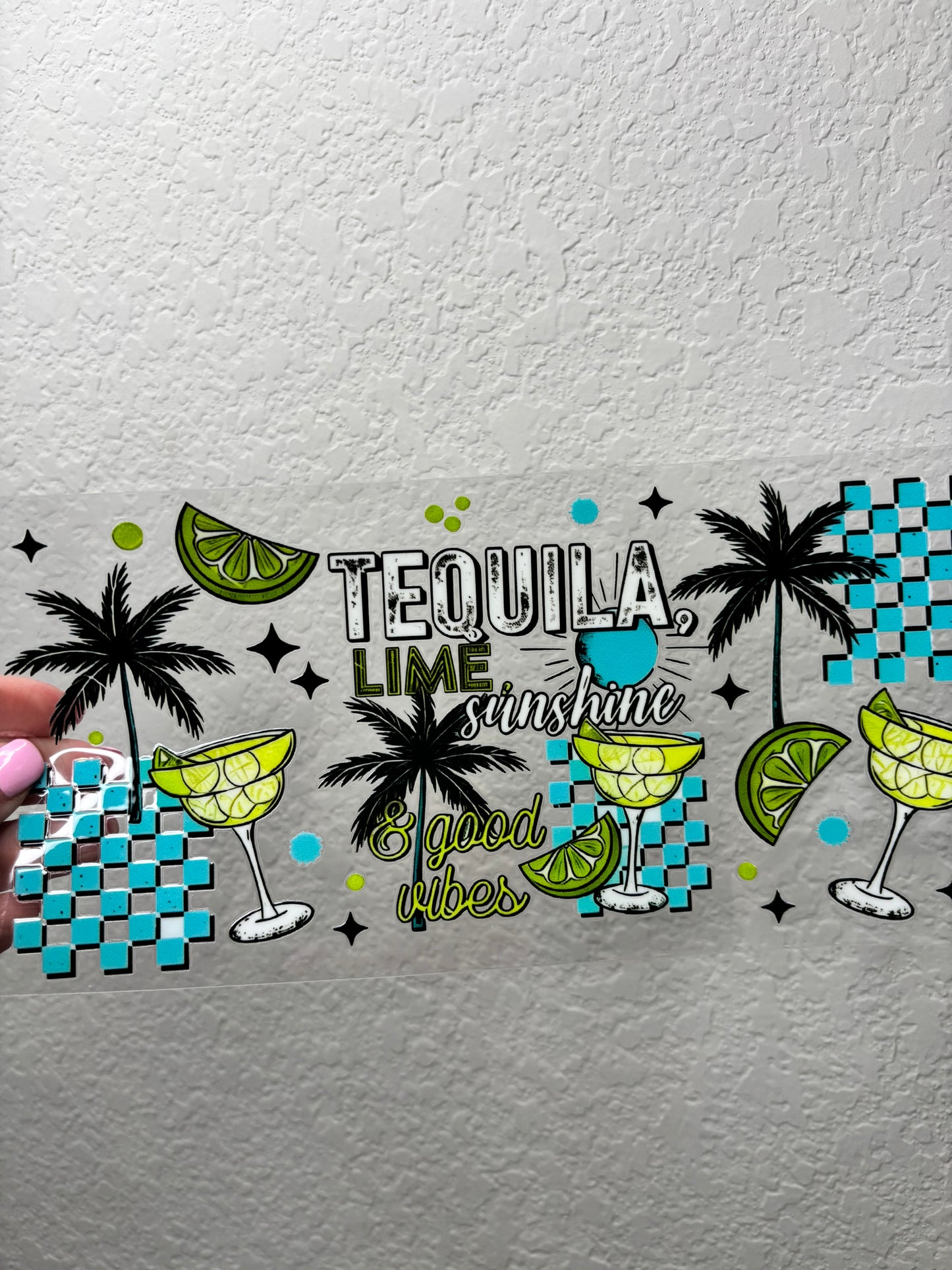 Lime and Good Vibes UV DTF Cup Wrap