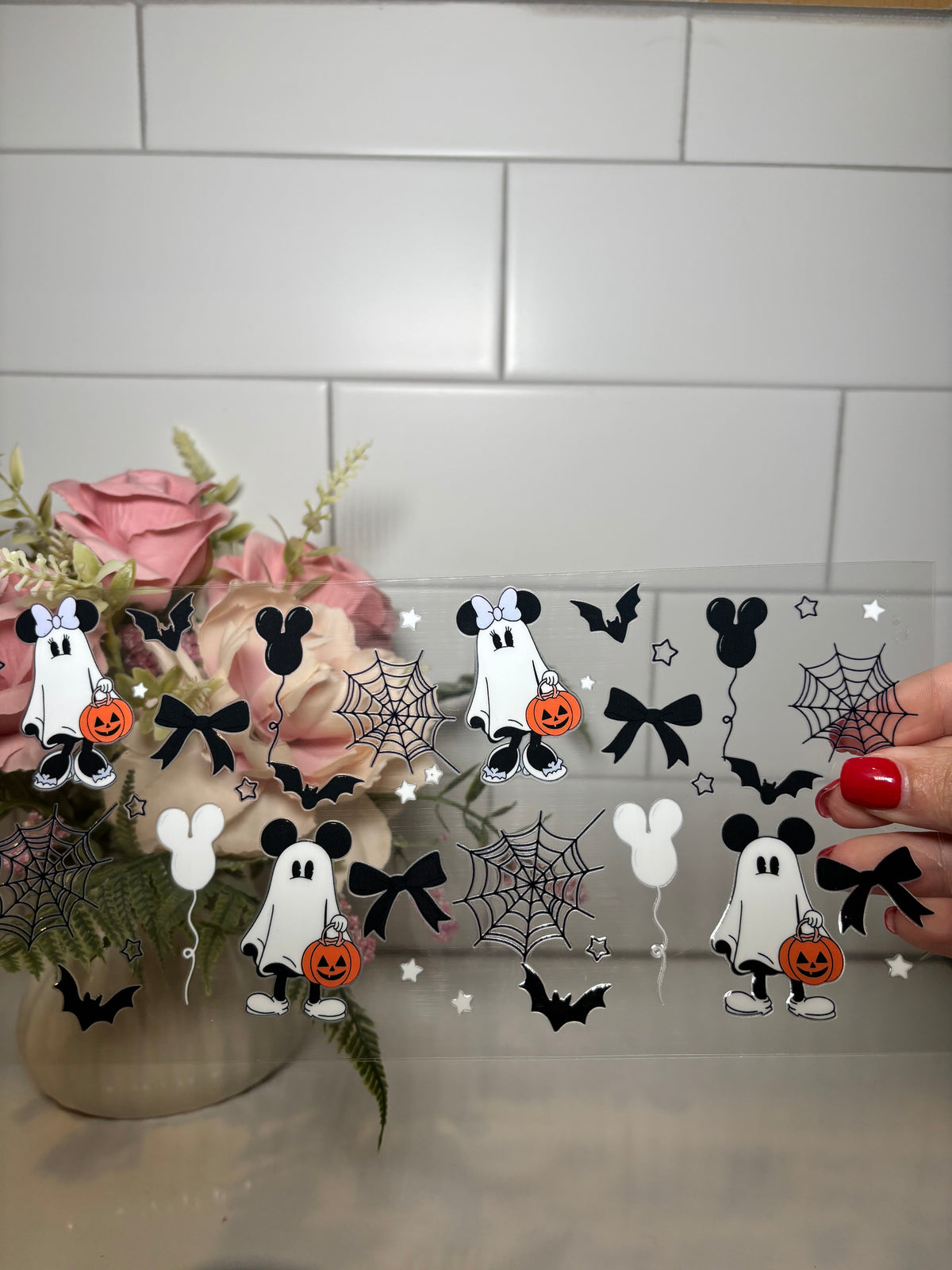 6-Magical Ghost with Bats UV DTF Cup Wrap