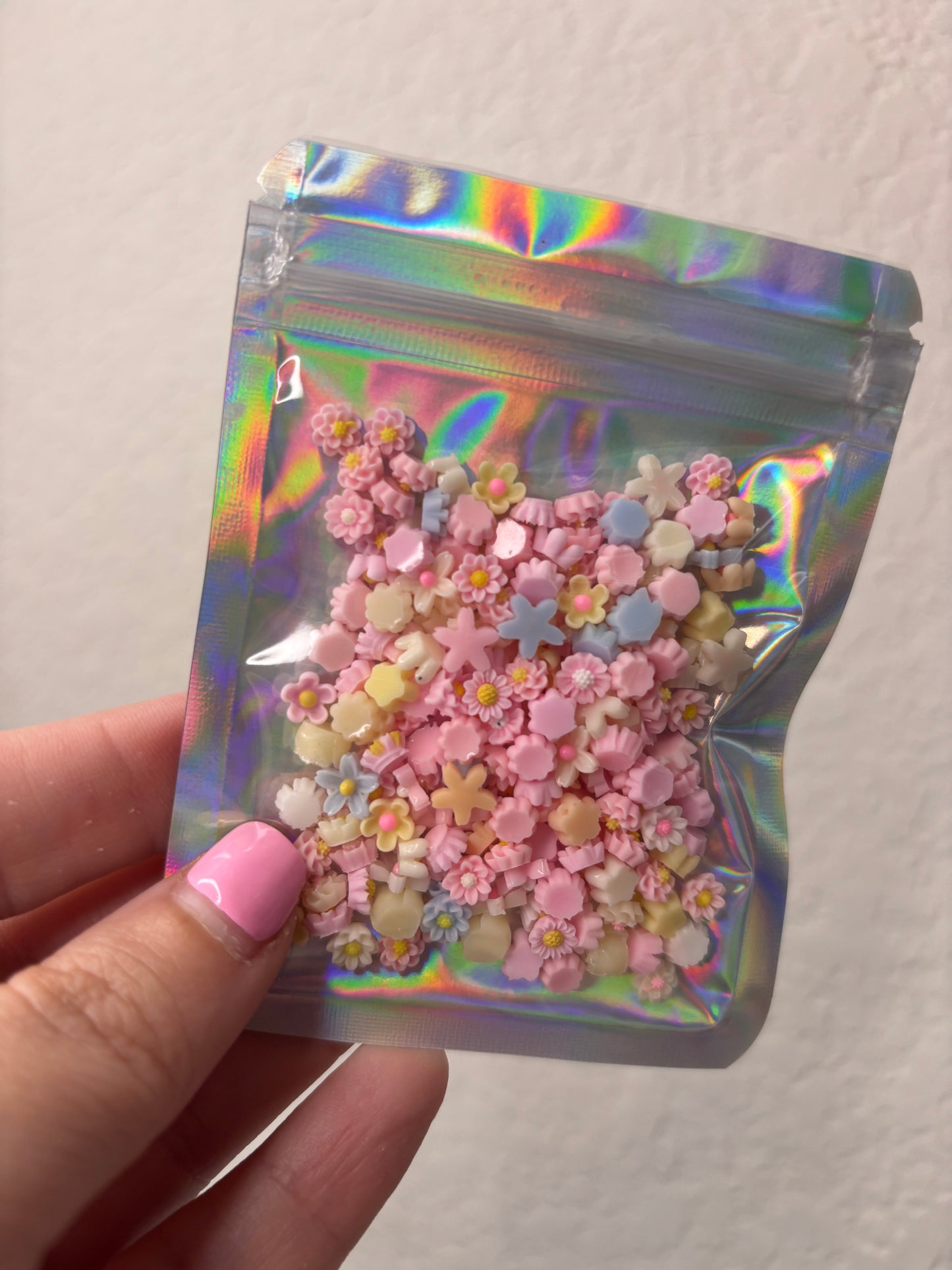 Tiny Pink Flower Embellishments