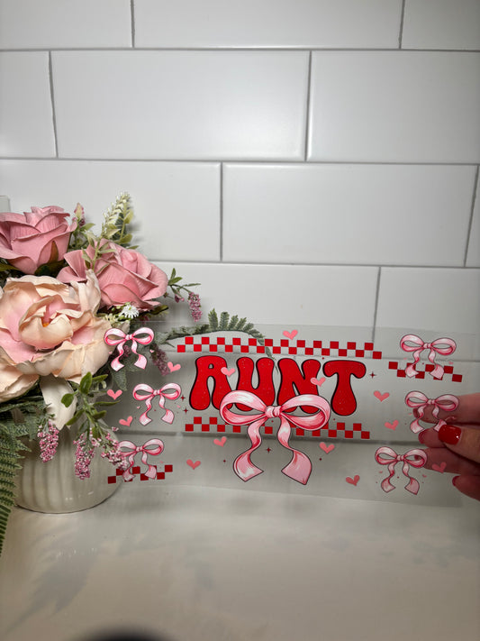 4-Red Aunt Bow UV DTF Cup Wrap