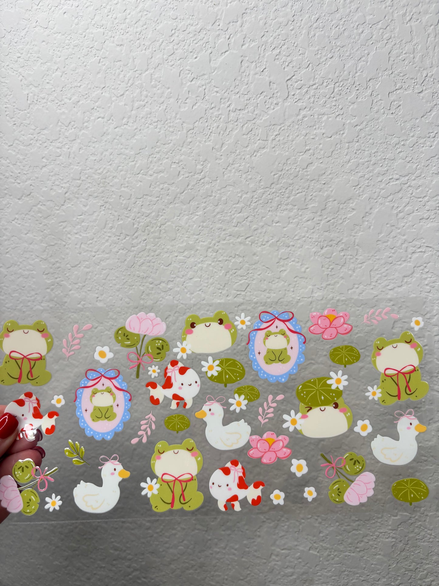 Cute Frog UV DTF Cup Wrap
