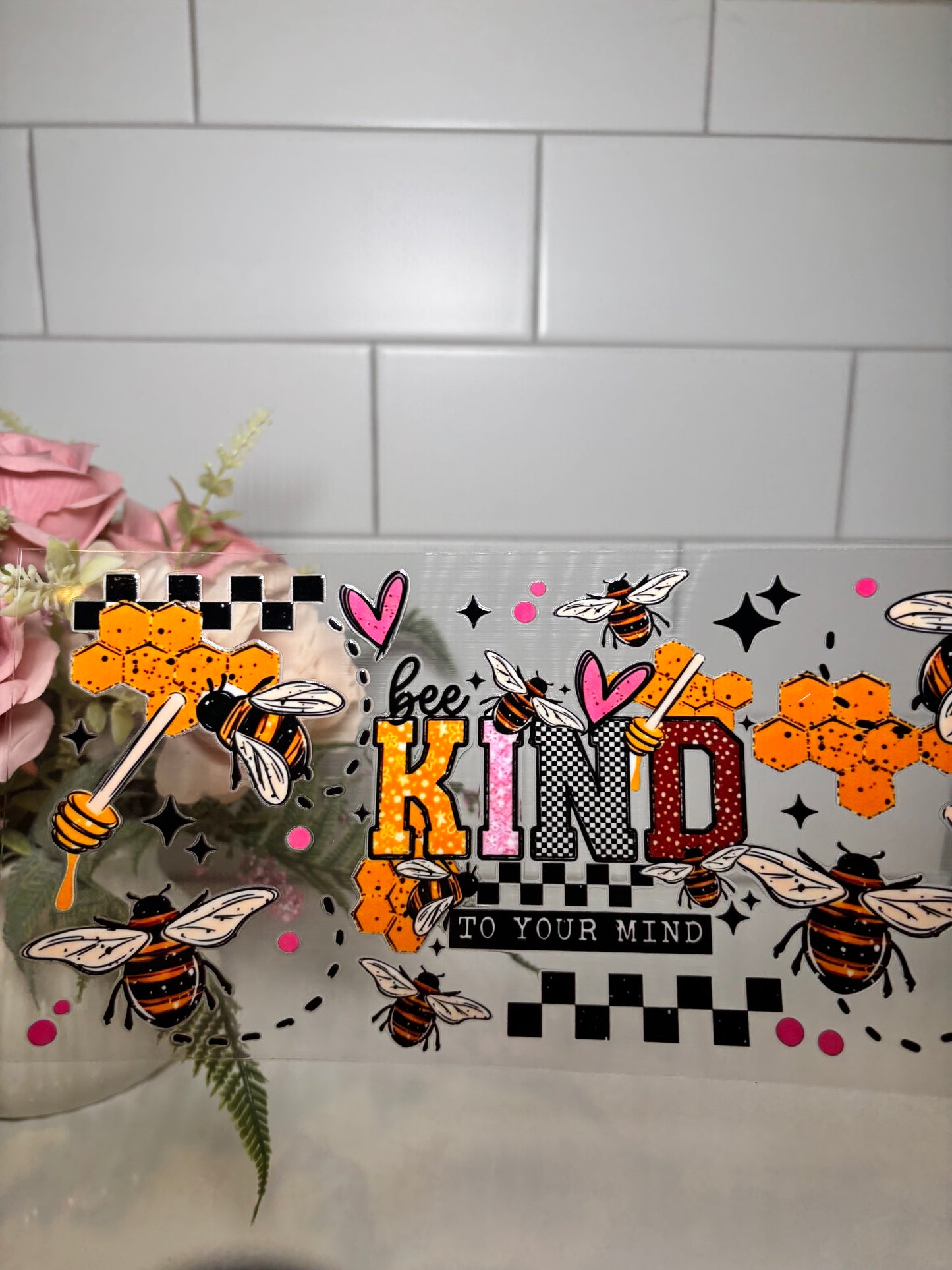 1-Bee Kind UV DTF Cup Wrap