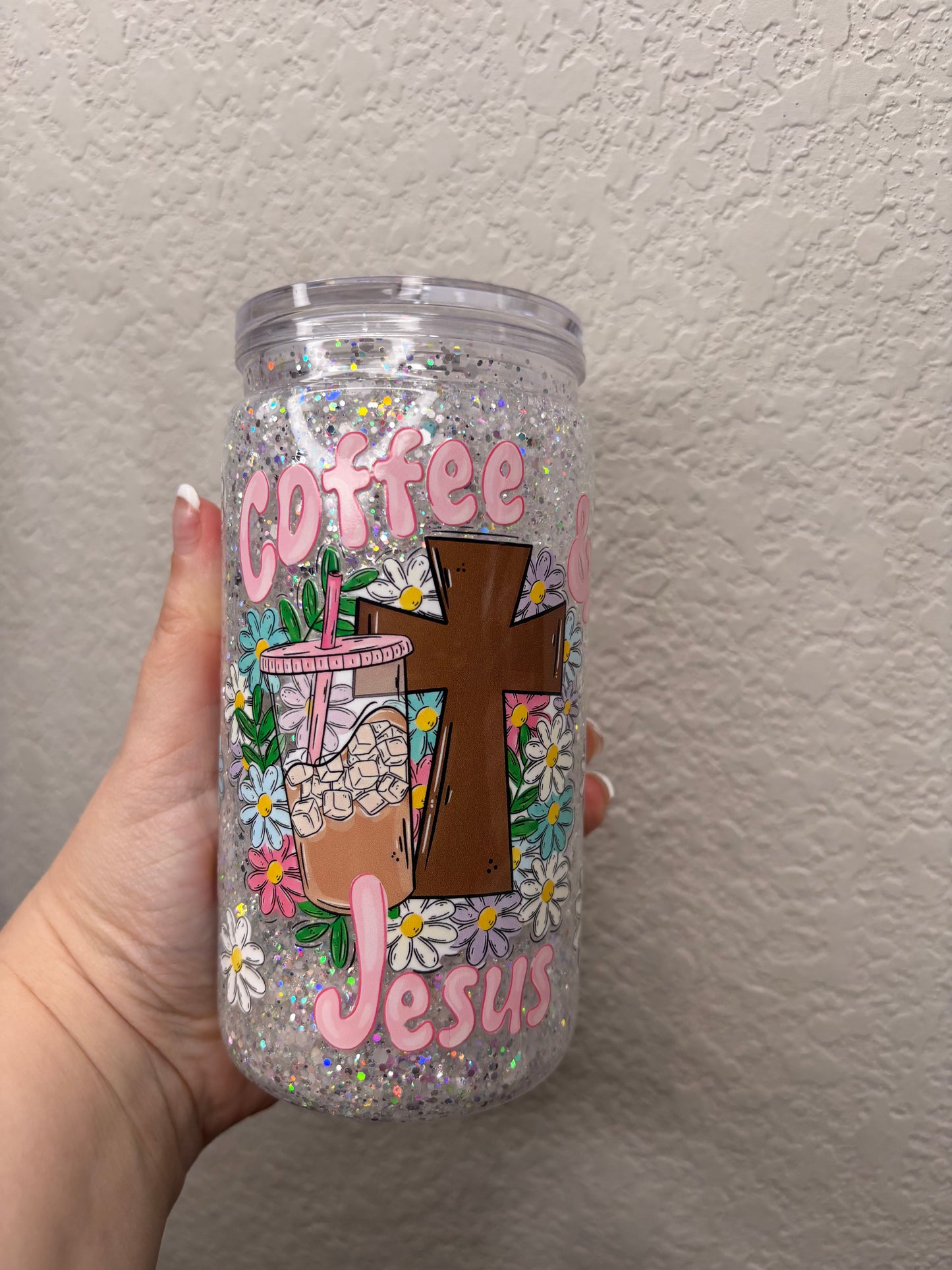 Jesus and Coffee RTS Snowglobe Tumbler