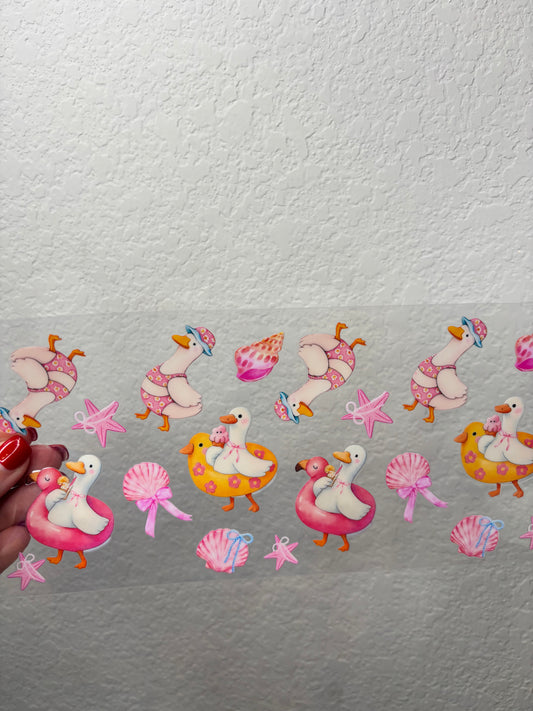 Floating Geese UV DTF Cup Wrap