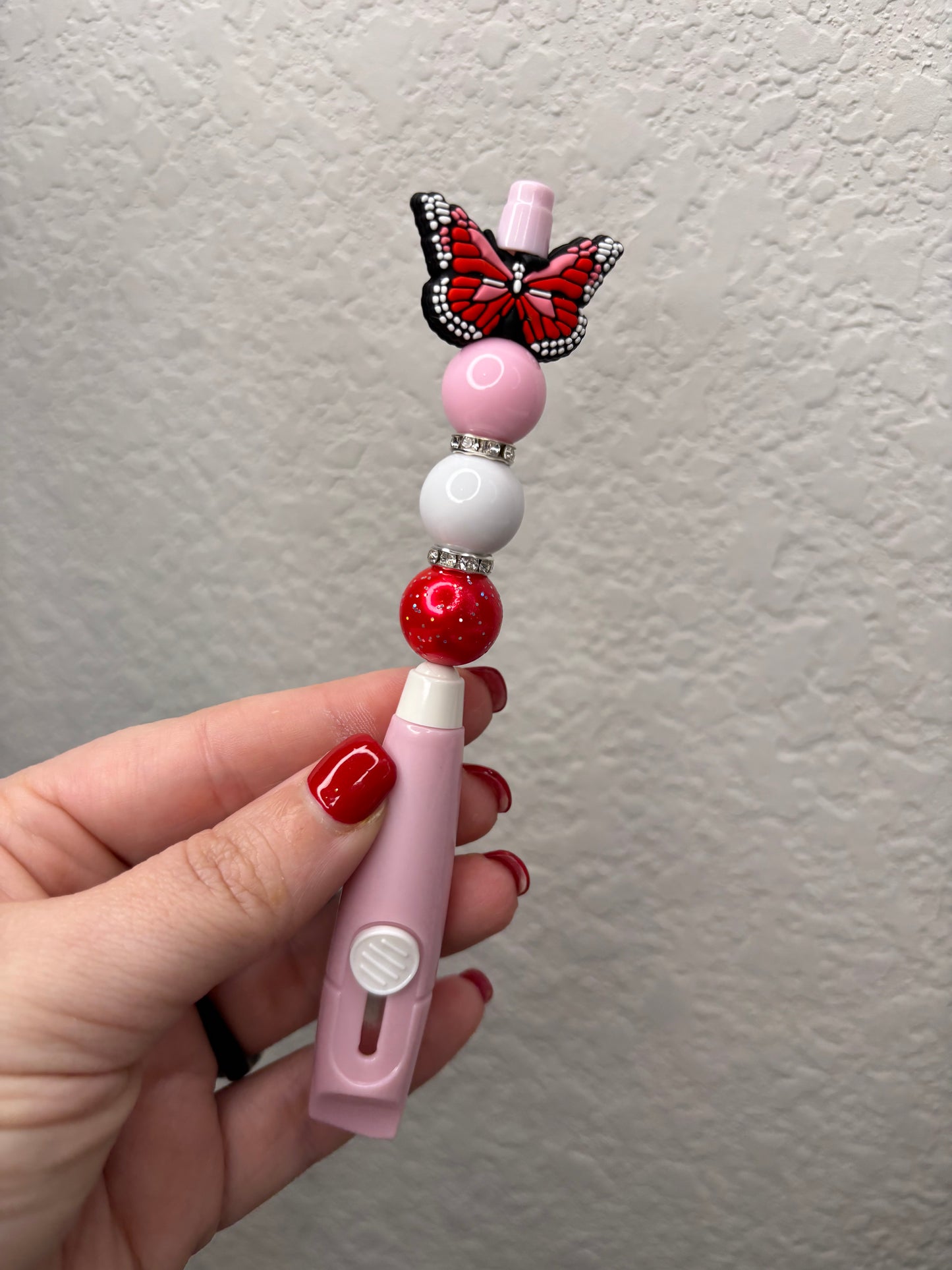 Red and Pink Butterfly Box Cutter