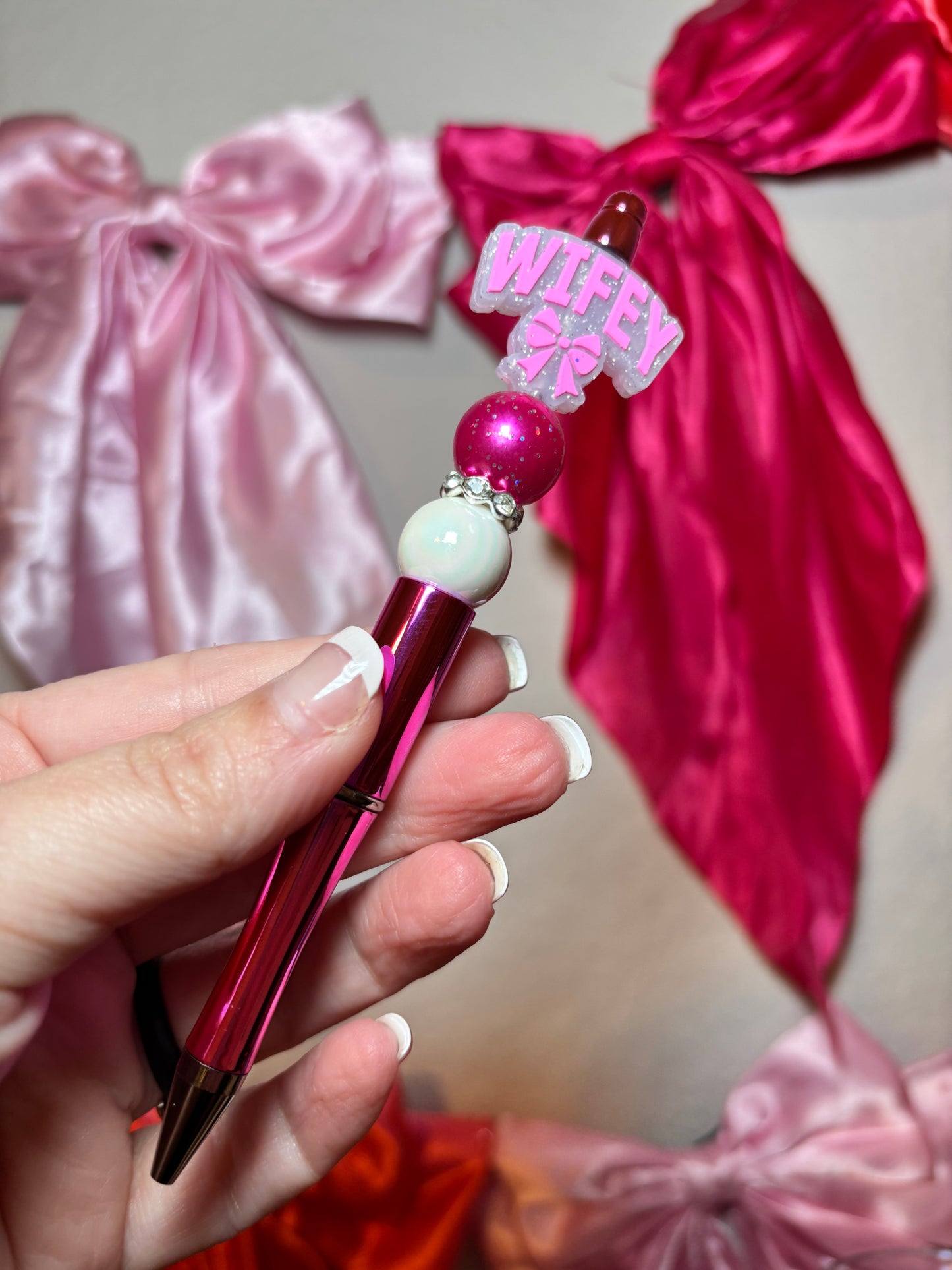 Pink Wifey Beaded Pen