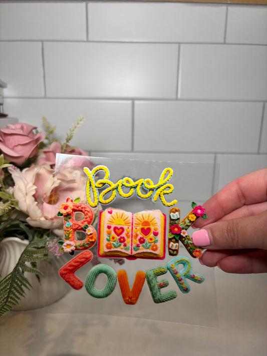 2-Book Lover UV DTF Decal