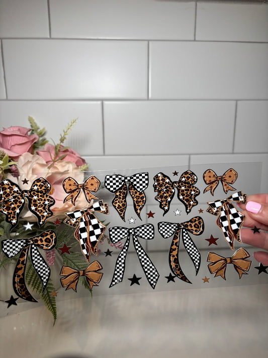 Neutral Bow UV DTF Cup Wrap