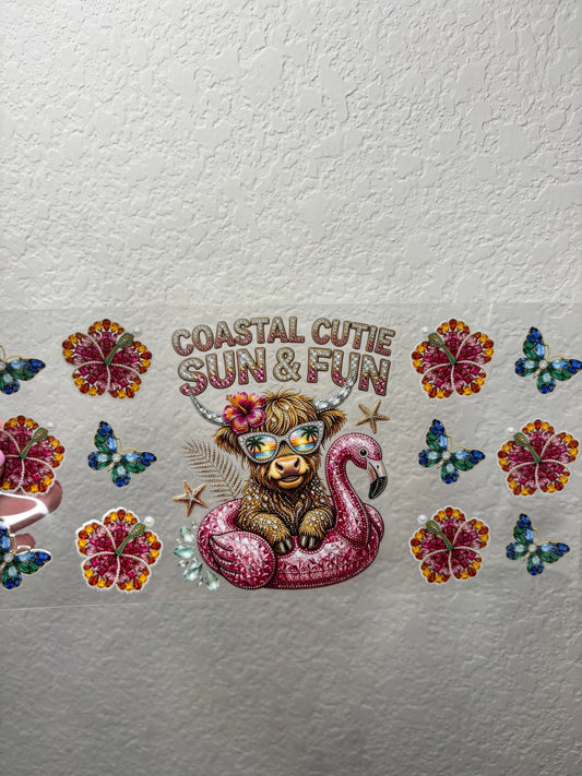 Coastal Cutie UV DTF Cup Wrap