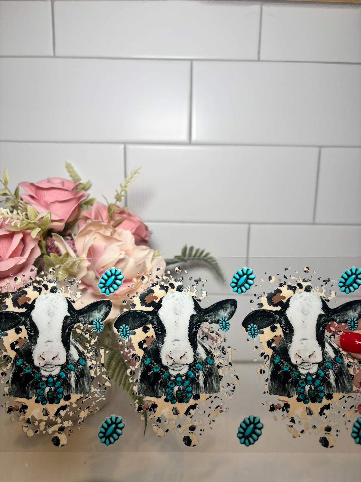 6-Leopard Cow UV DTF Cup Wrap